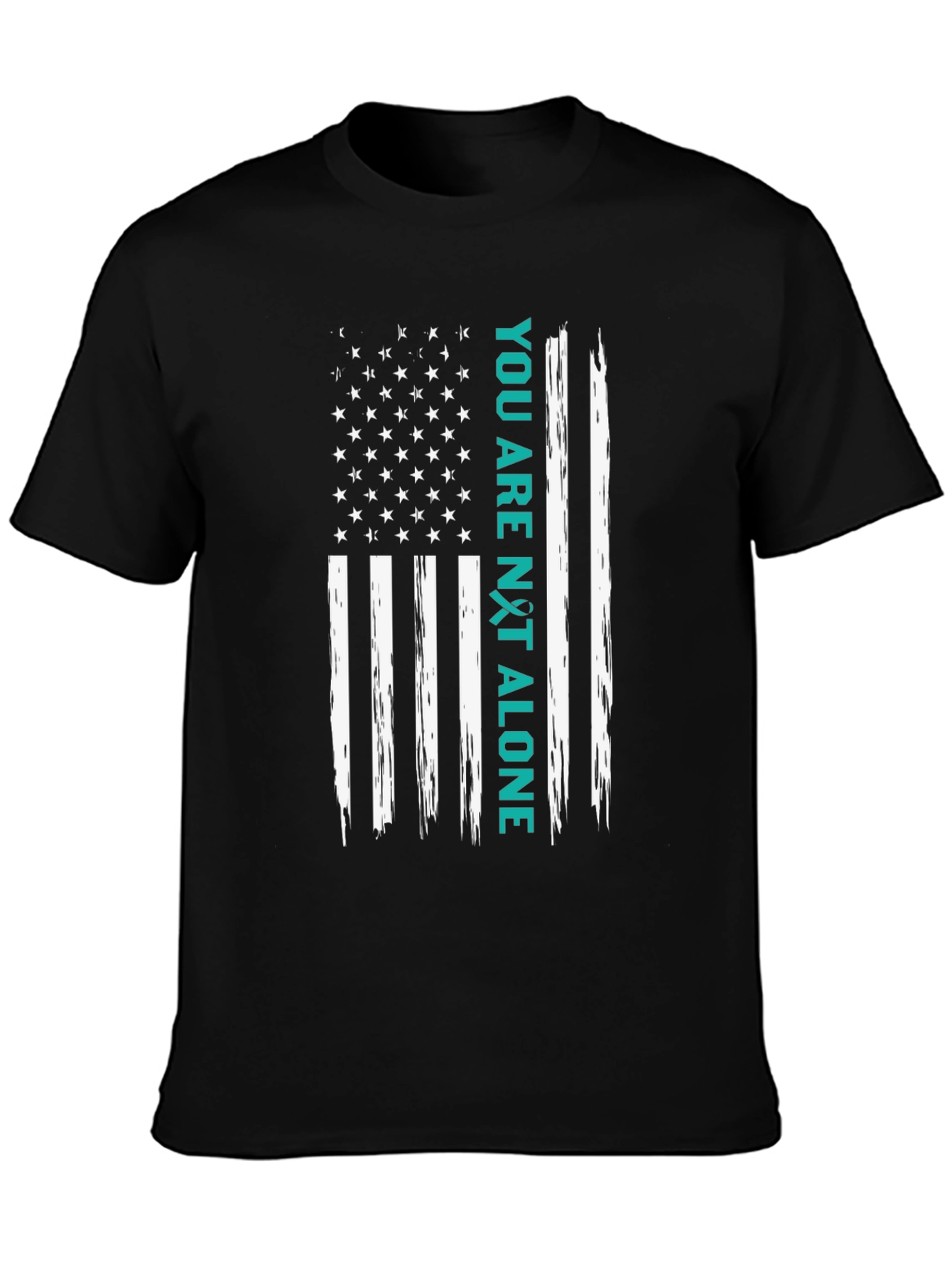 You Are Not Alone American Flag Graphic Tee