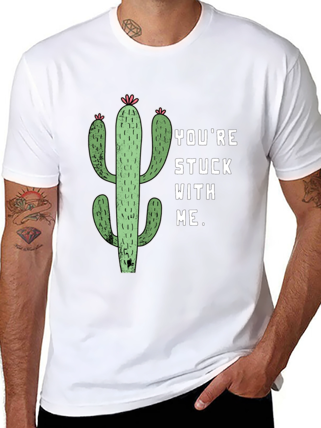Youre Stuck with Me Cactus Graphic Tee