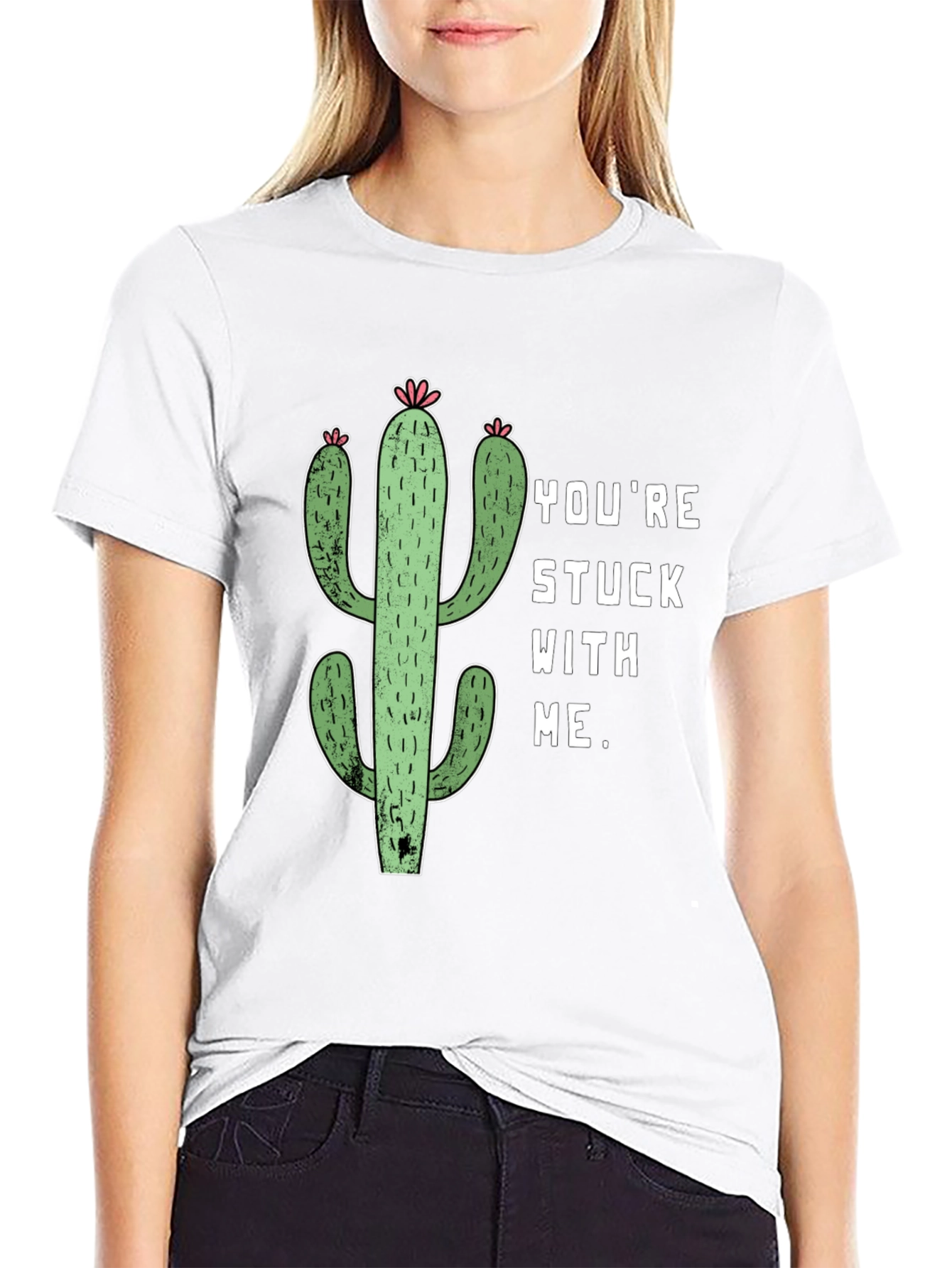 Youre Stuck with Me Cactus Graphic Tee