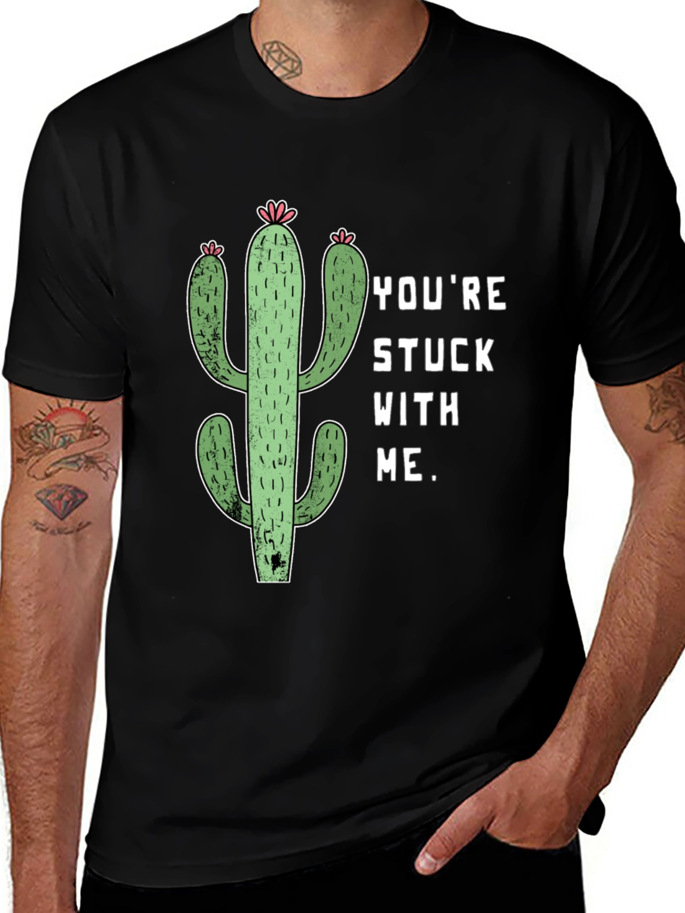 Youre Stuck with Me Cactus Graphic Tee