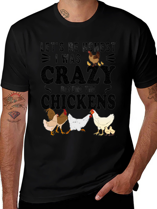 Funny Chicken Lover T-Shirt - Crazy Before Chickens