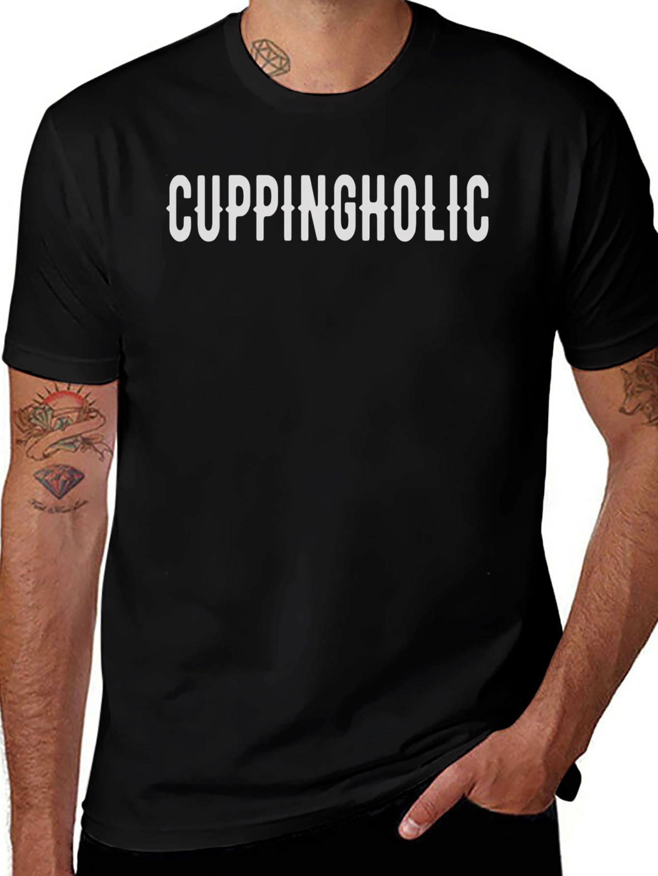 Cuppingholic Black T-Shirt - Unique Design