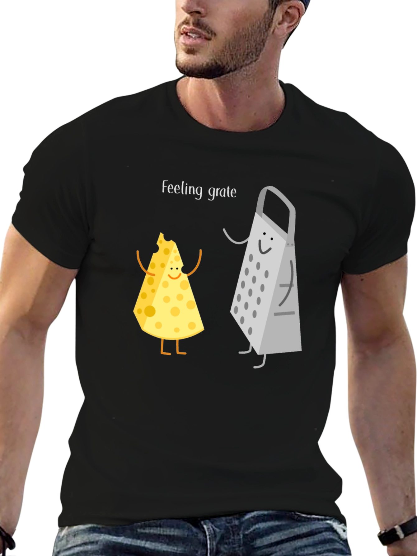 Feeling Grate T-Shirt: Funny Cheese & Grater Tee