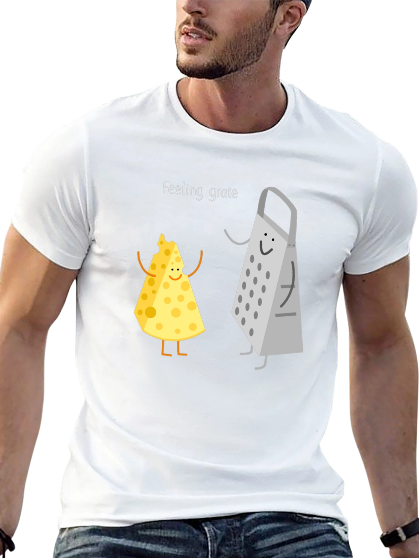 Feeling Grate T-Shirt: Funny Cheese & Grater Tee