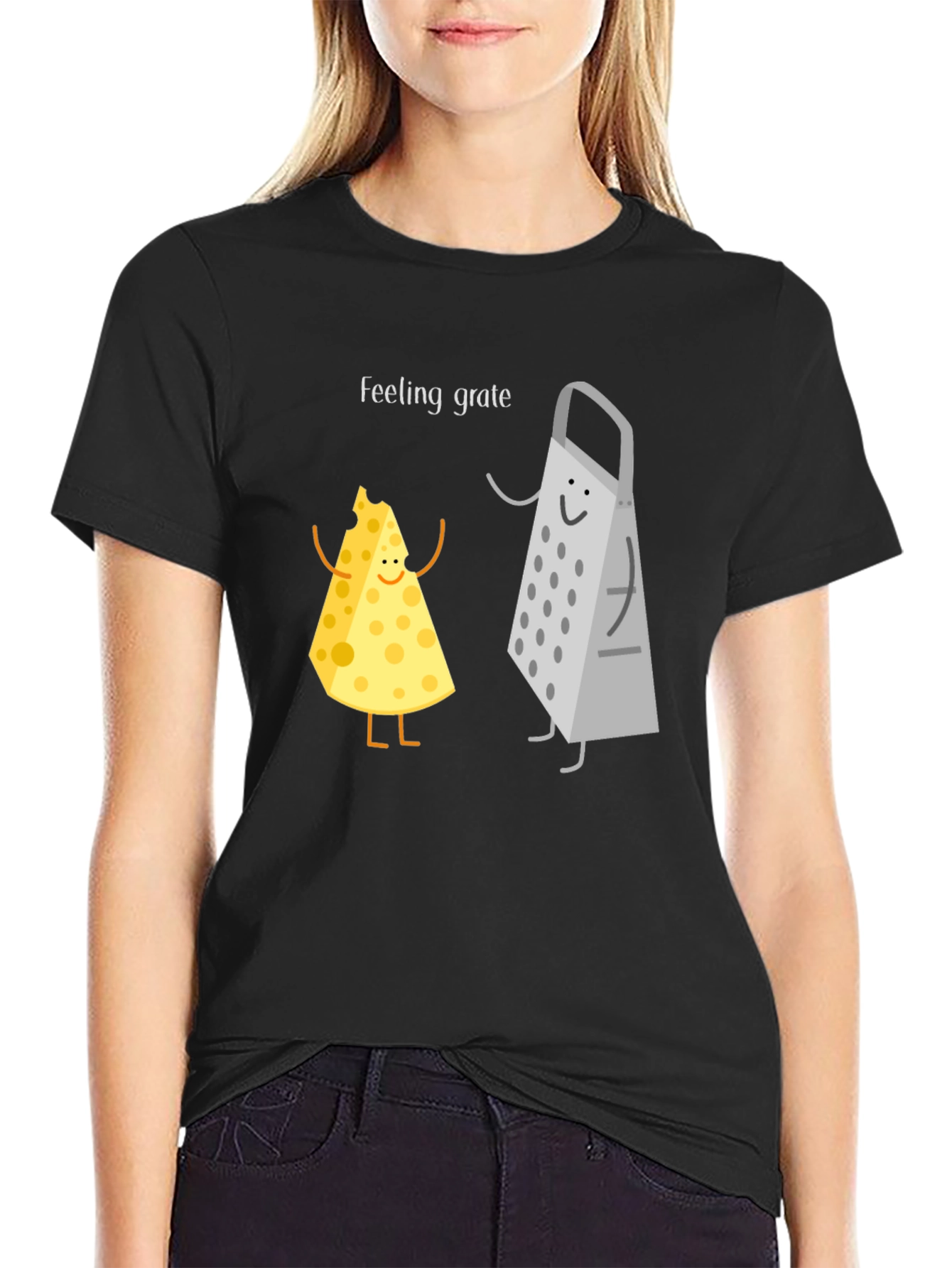 Feeling Grate T-Shirt: Funny Cheese & Grater Tee