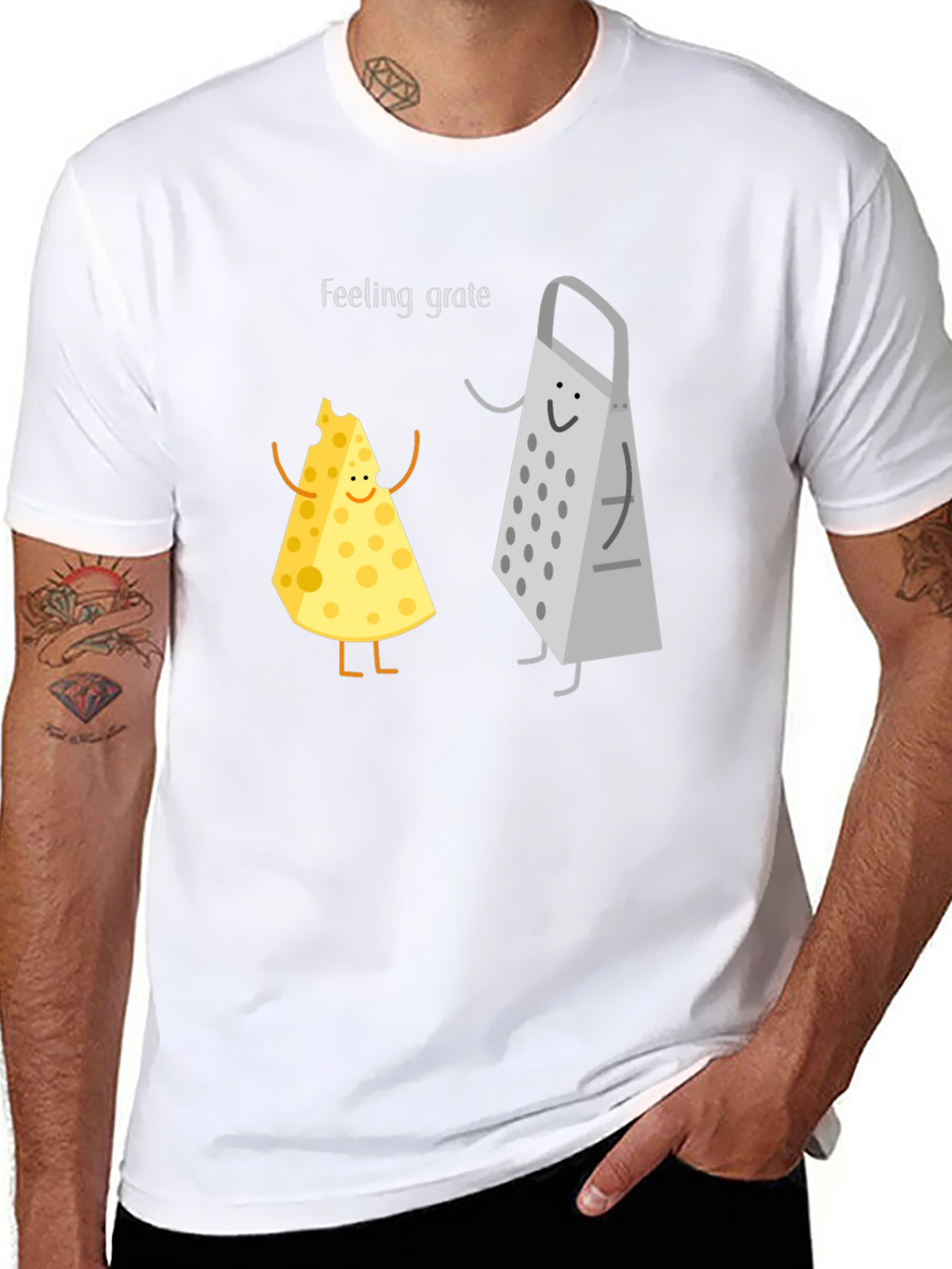 Feeling Grate T-Shirt: Funny Cheese & Grater Tee