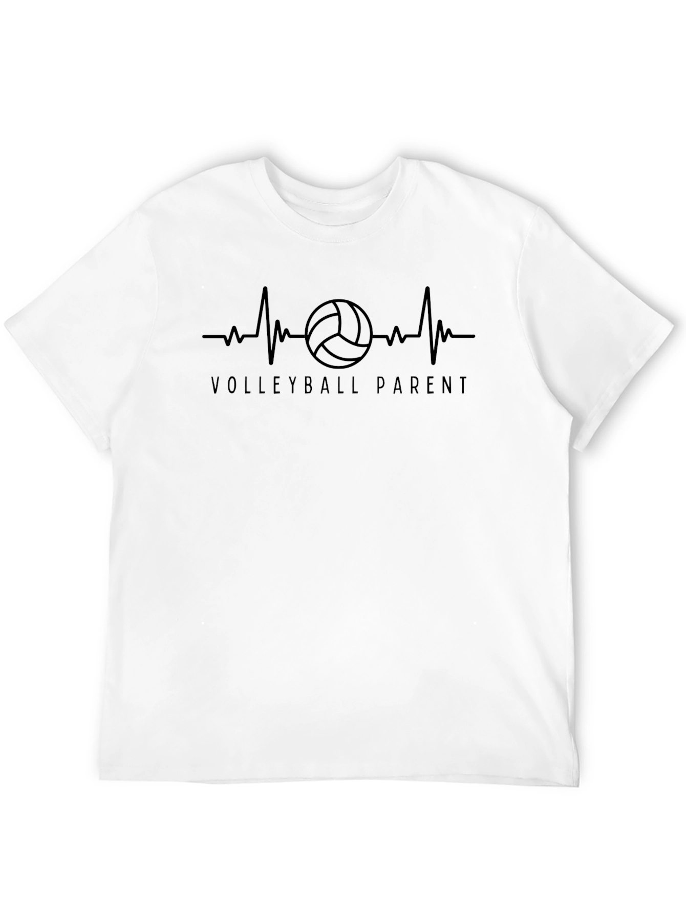 Volleyball Parent Heartbeat T-Shirt