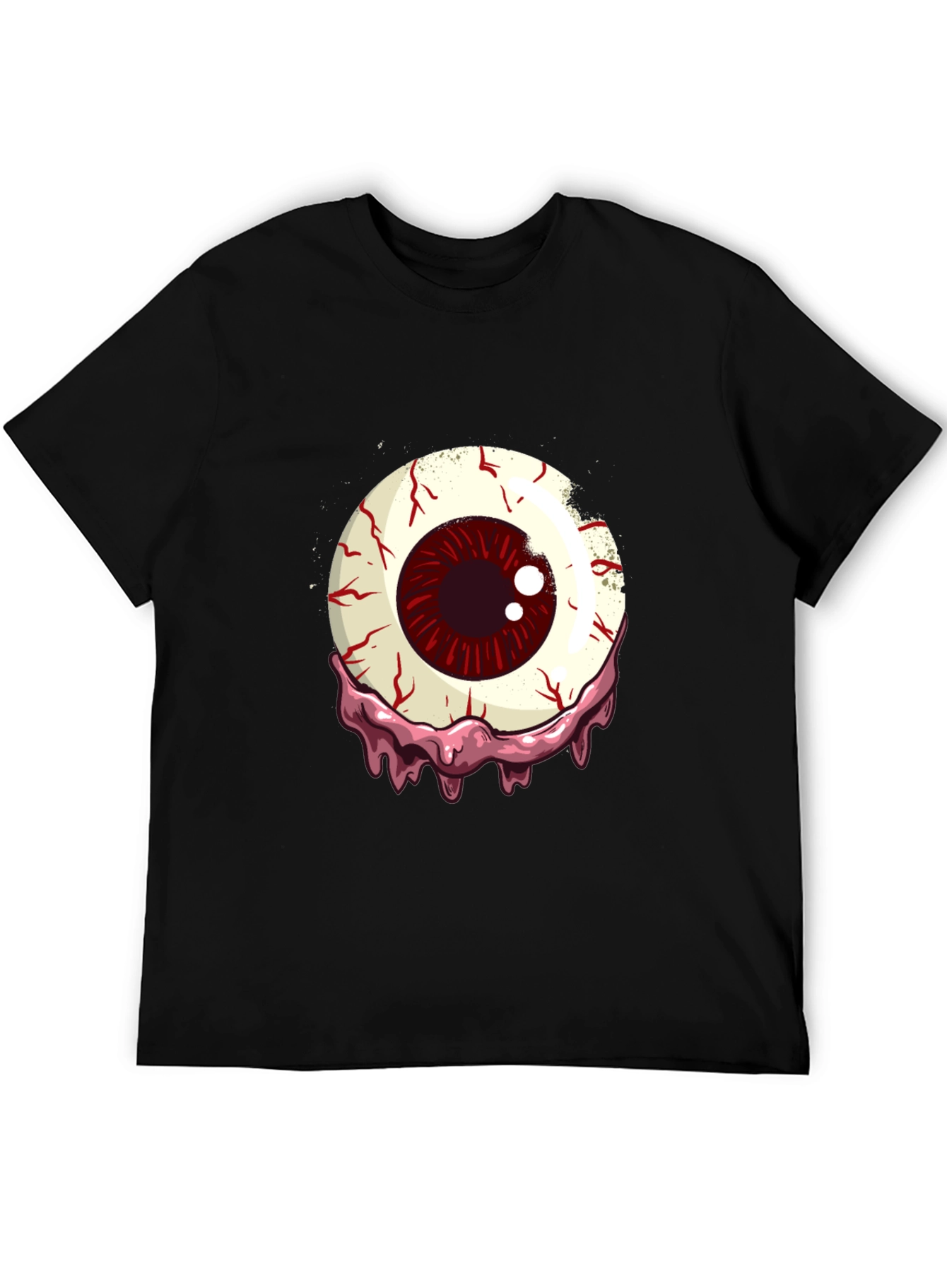 Bloody Eyeball Graphic T-Shirt - Horror Style