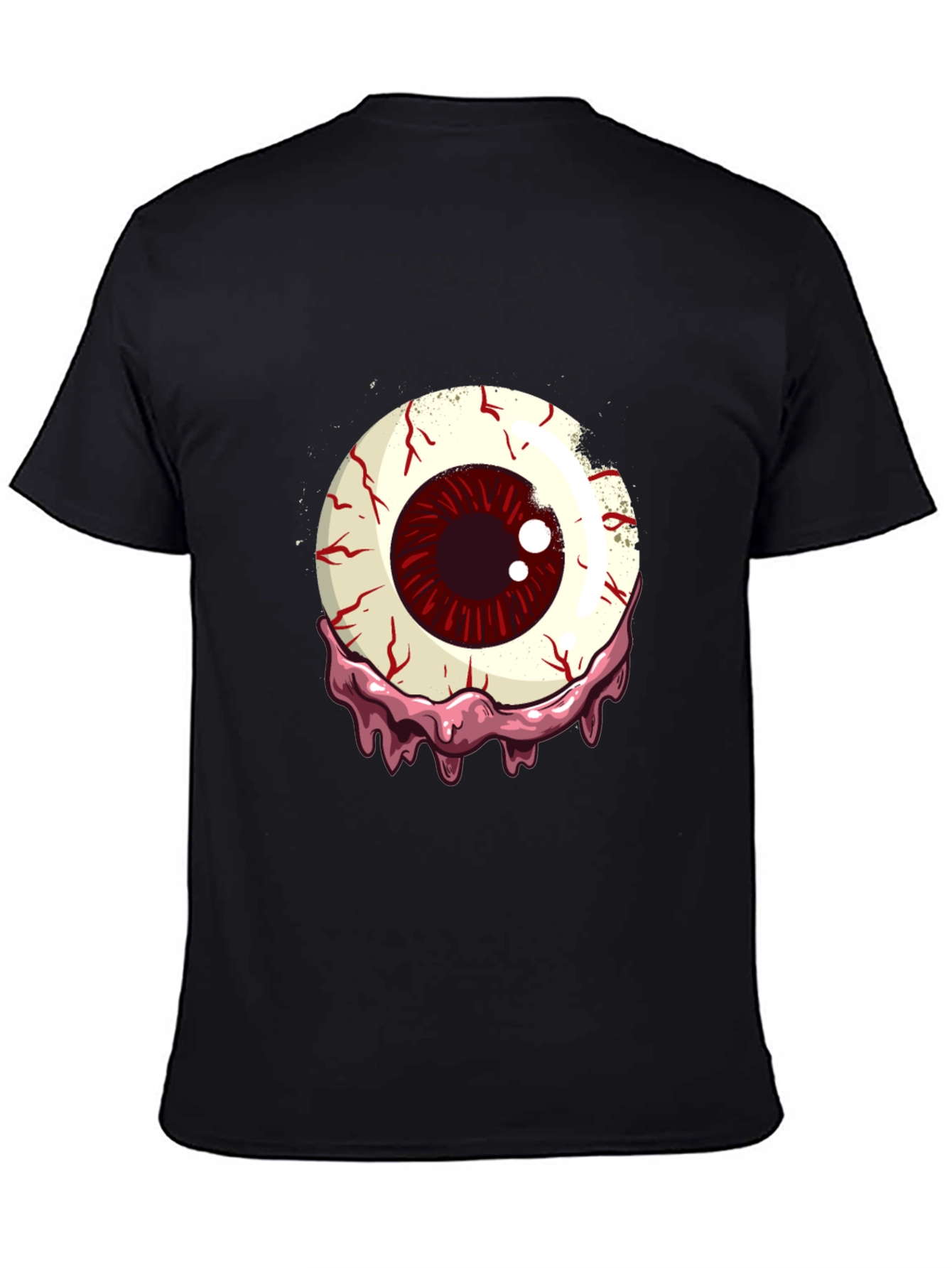Bloody Eyeball Graphic T-Shirt - Horror Style