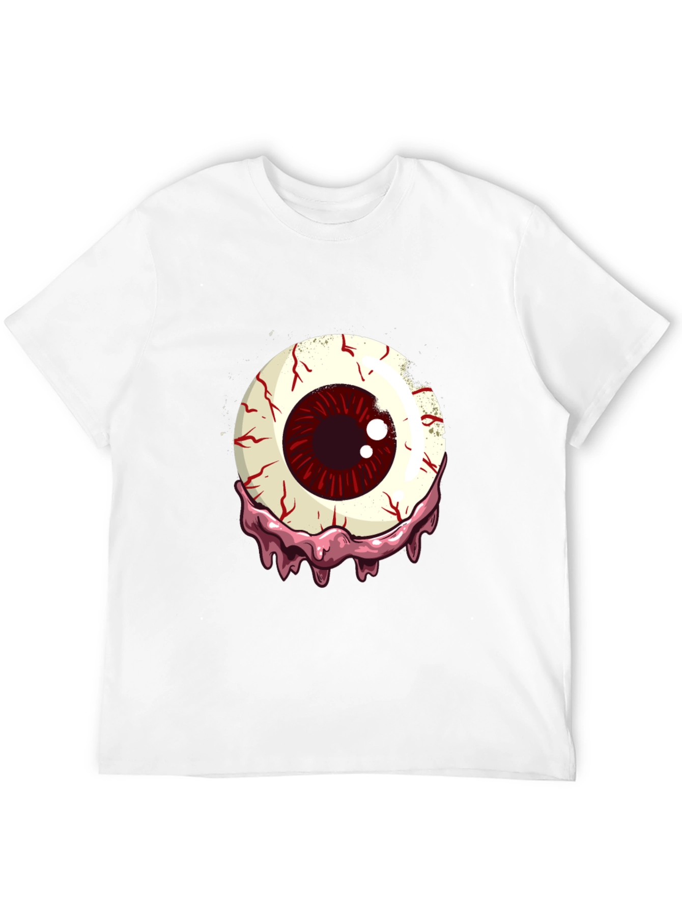 Bloody Eyeball Graphic T-Shirt - Horror Style