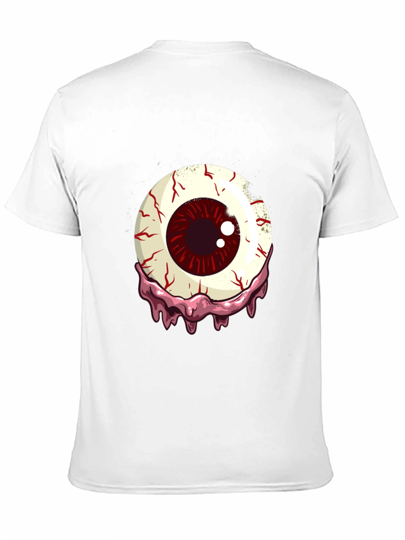 Bloody Eyeball Graphic T-Shirt - Horror Style