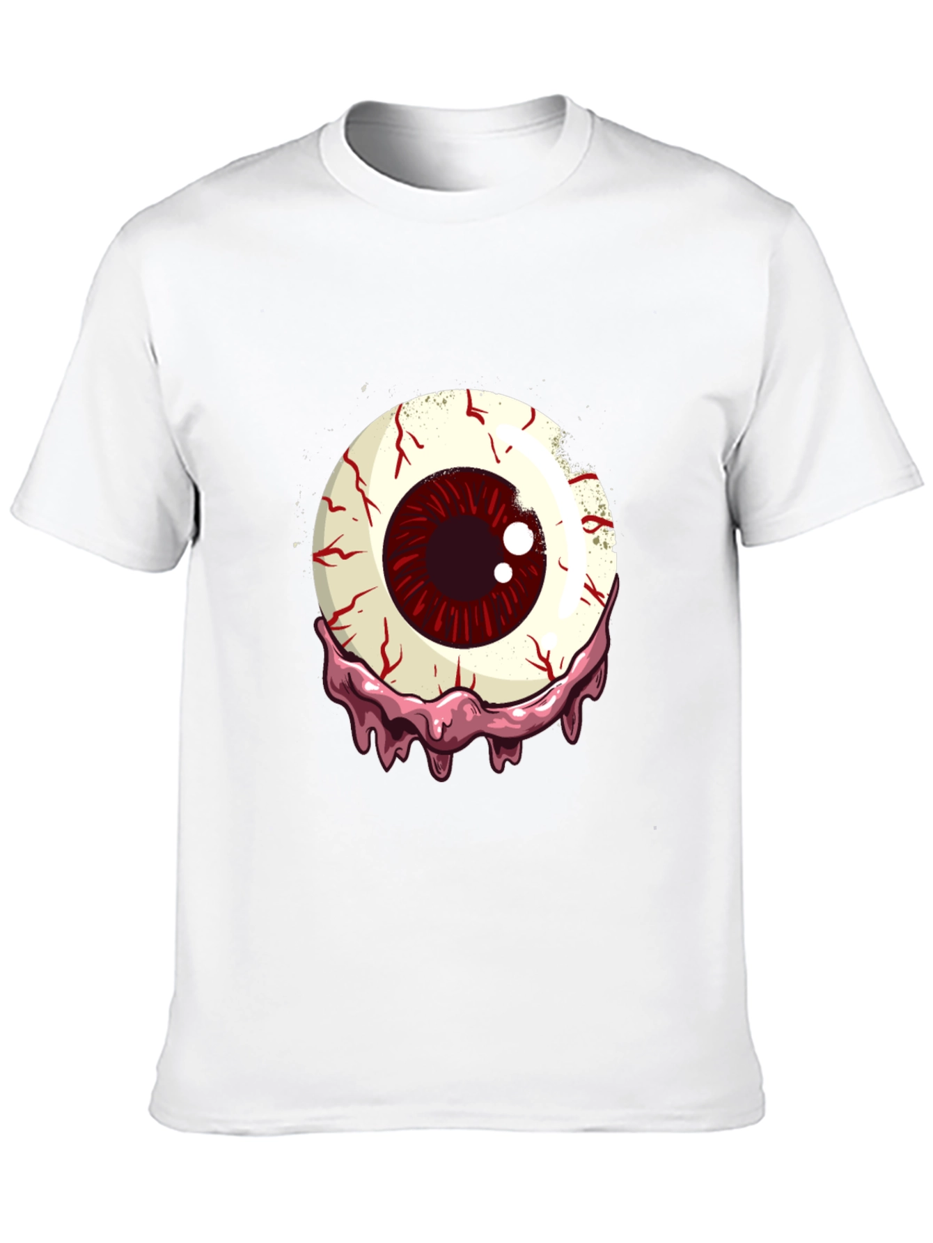 Bloody Eyeball Graphic T-Shirt - Horror Style