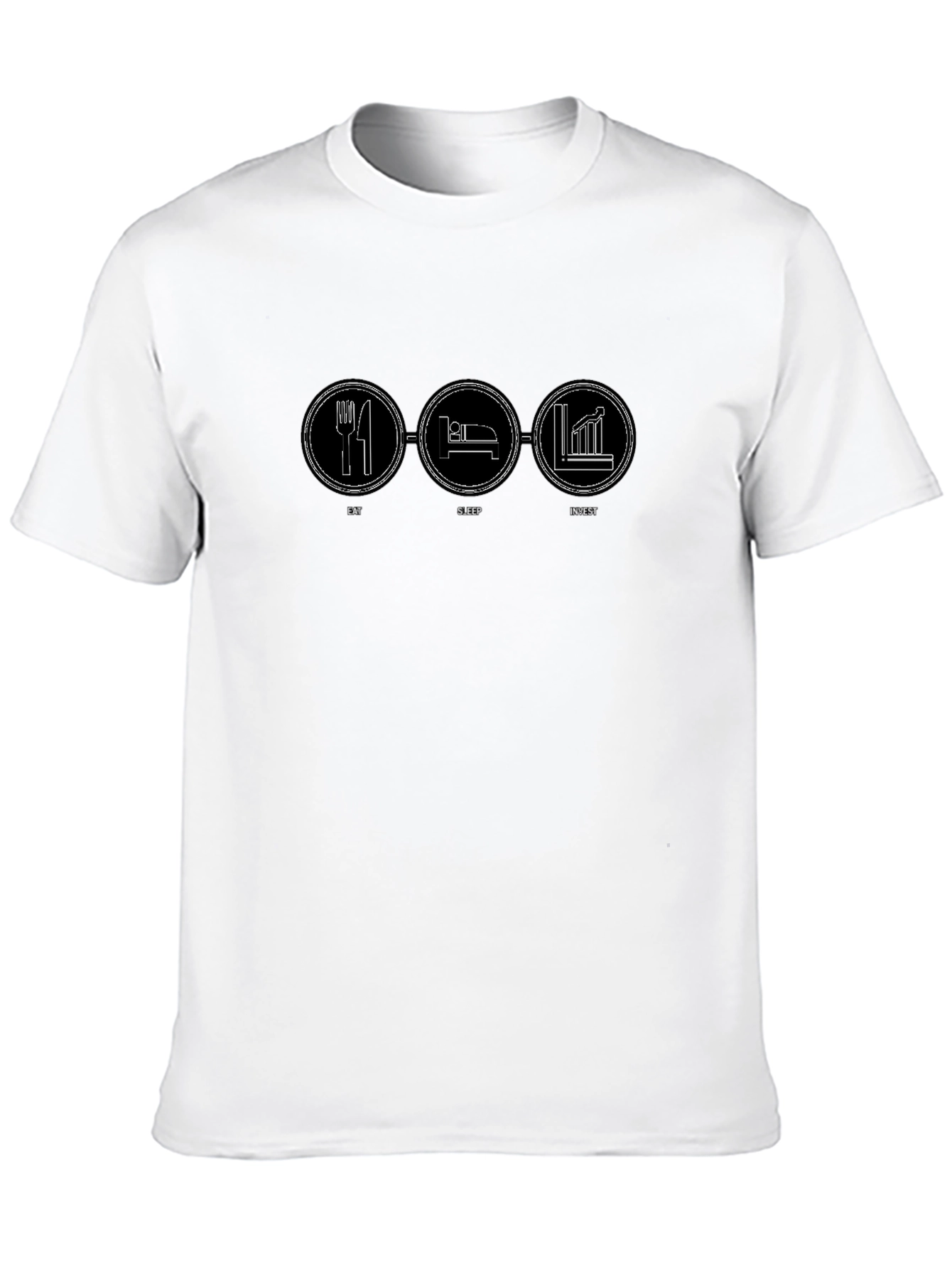 Eat Sleep Invest Black Graphic Tee