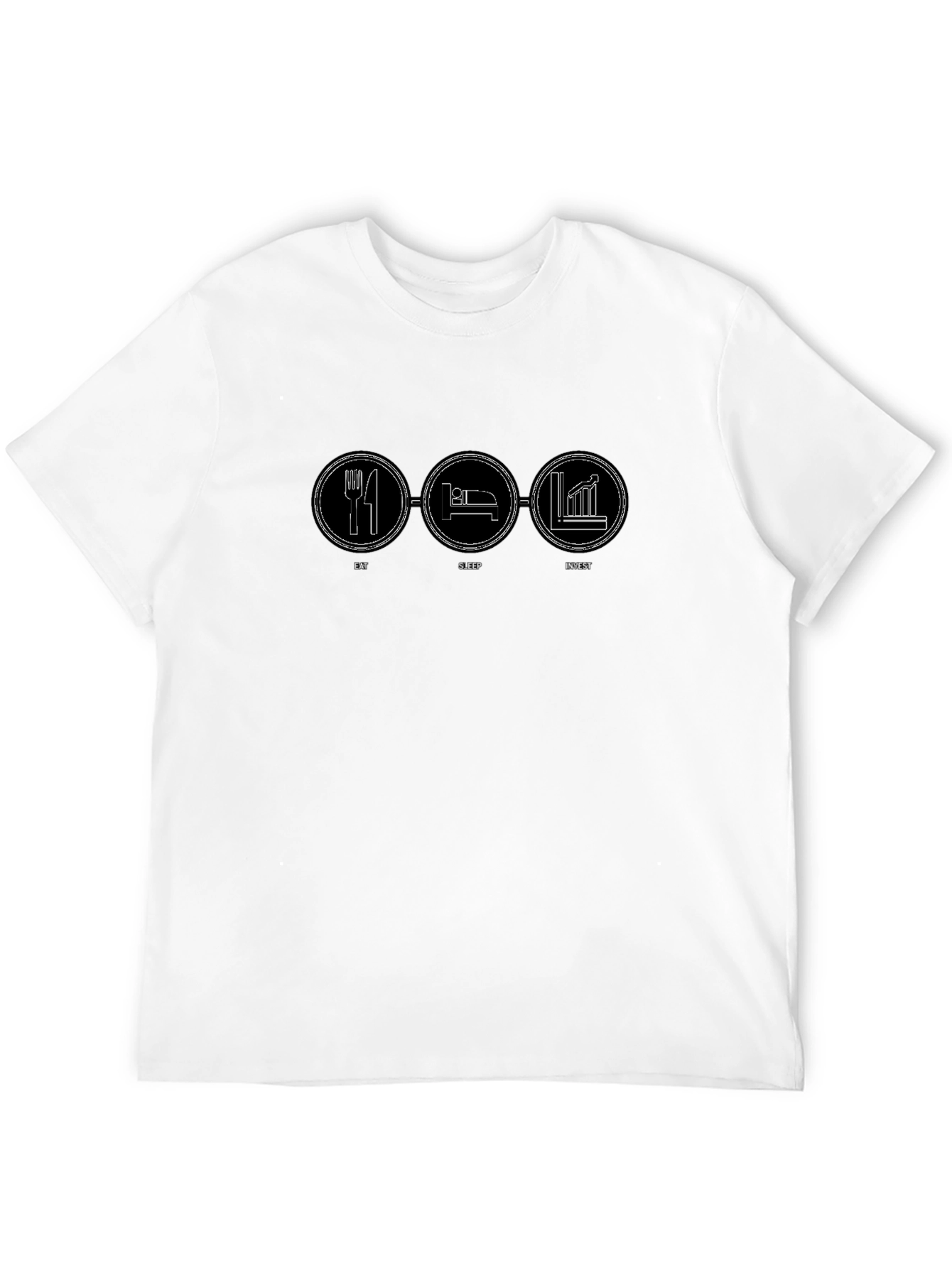 Eat Sleep Invest Black Graphic Tee