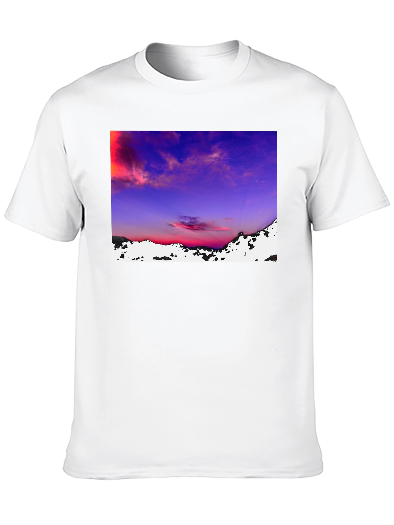 Sunset Landscape Graphic Tee - Black