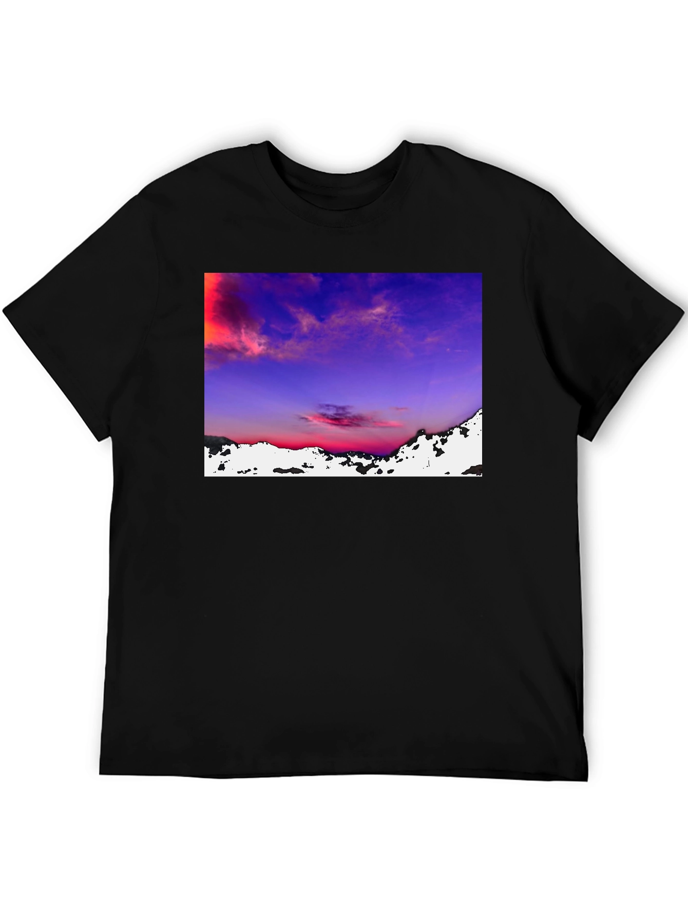 Sunset Landscape Graphic Tee - Black