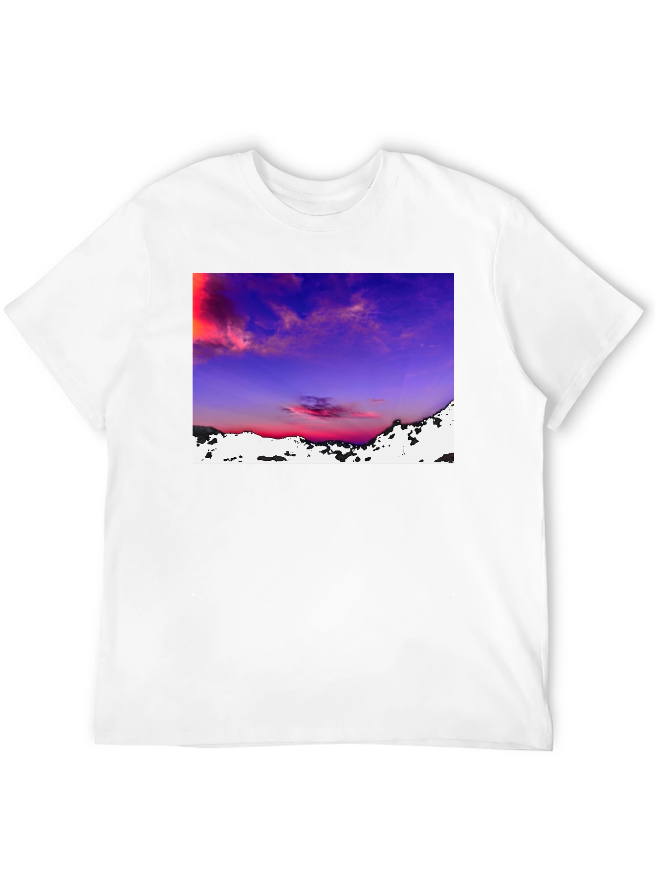 Sunset Landscape Graphic Tee - Black