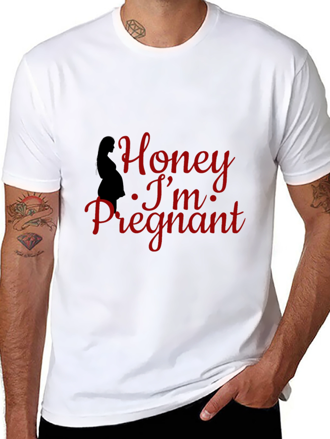 Honey Im Pregnant T-Shirt Pregnancy Reveal Tee
