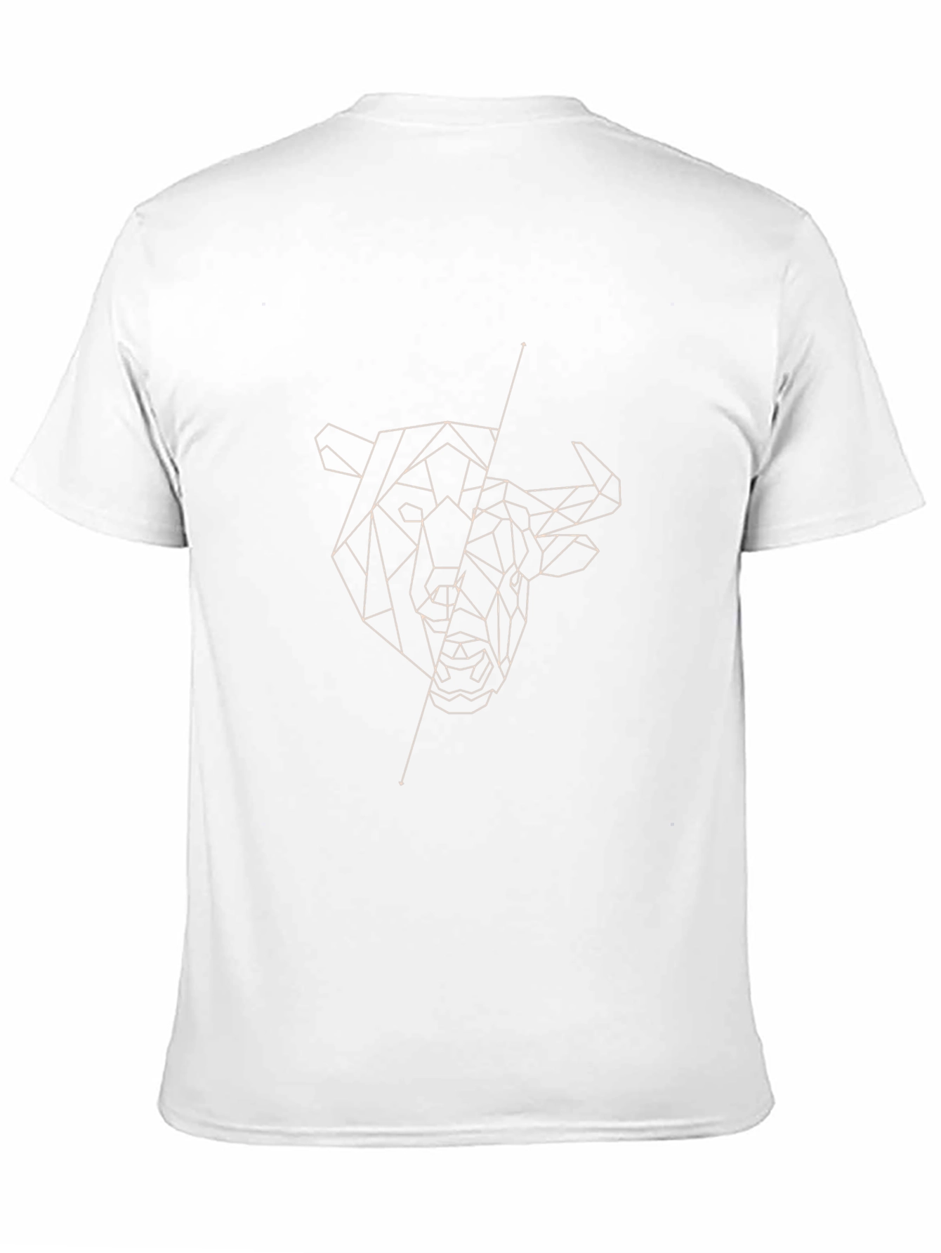 Geometric Bull Graphic Tee - Stylish Mens Black T-Shirt
