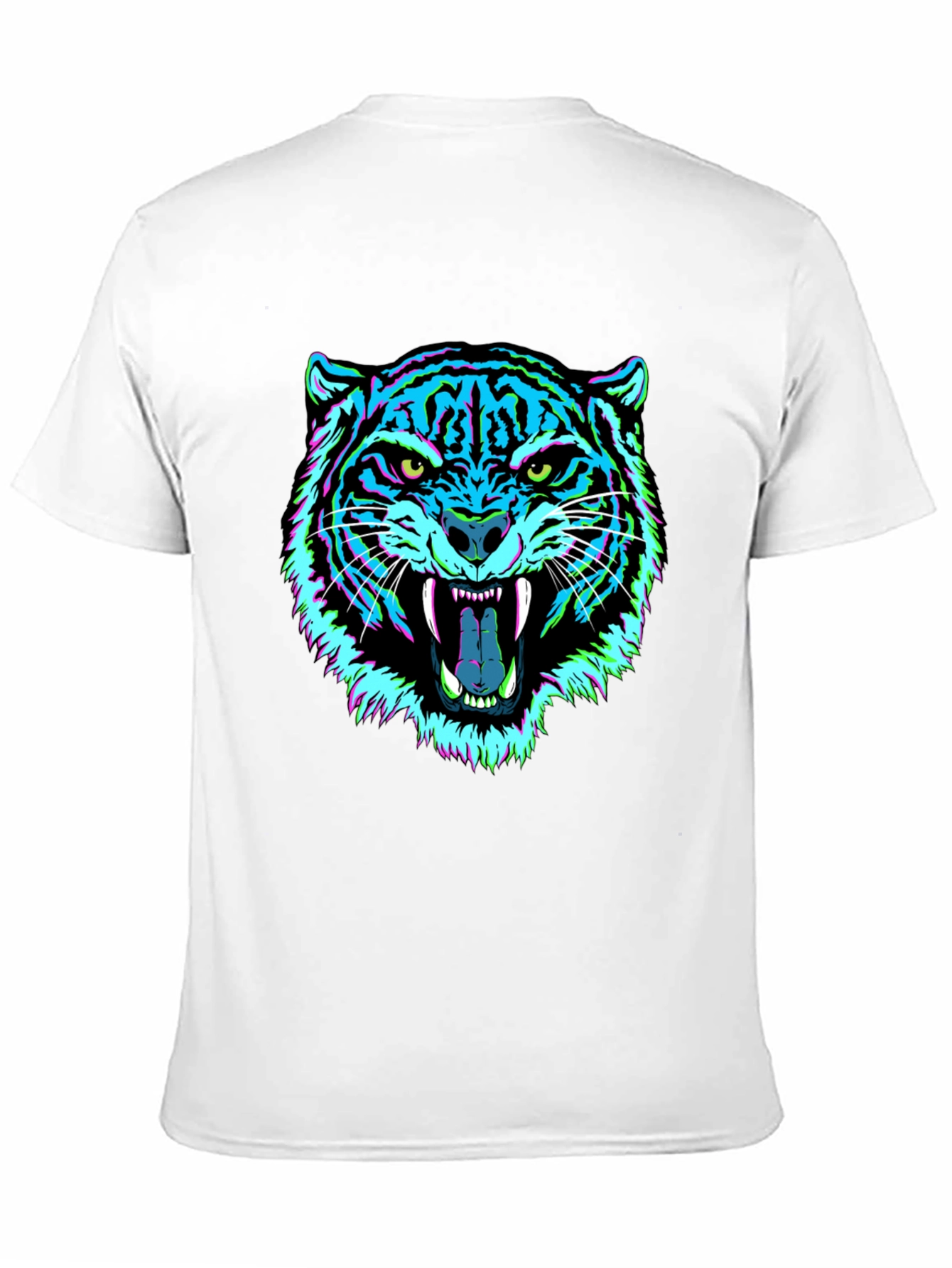 Vibrant Tiger Graphic Tee - Mens Black T-Shirt