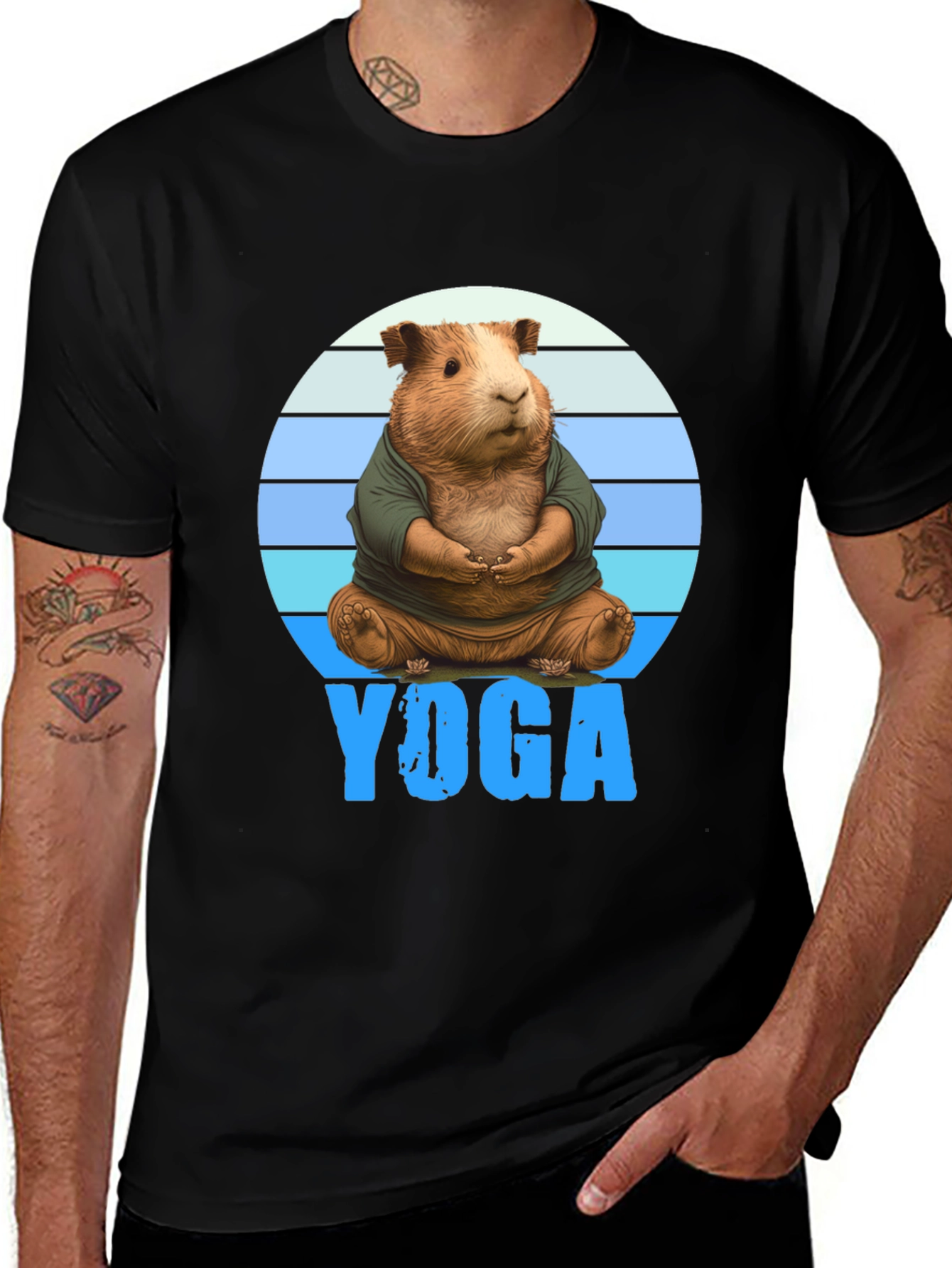 Yoga Guinea Pig Graphic T-Shirt