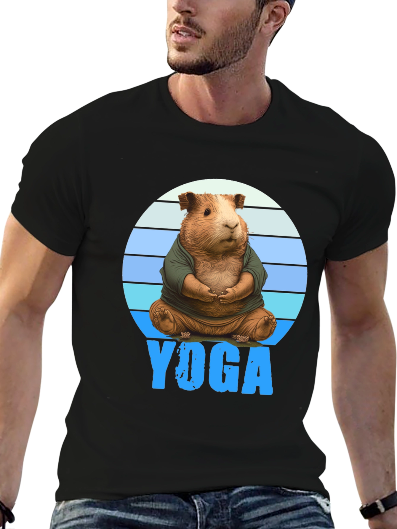 Yoga Guinea Pig Graphic T-Shirt