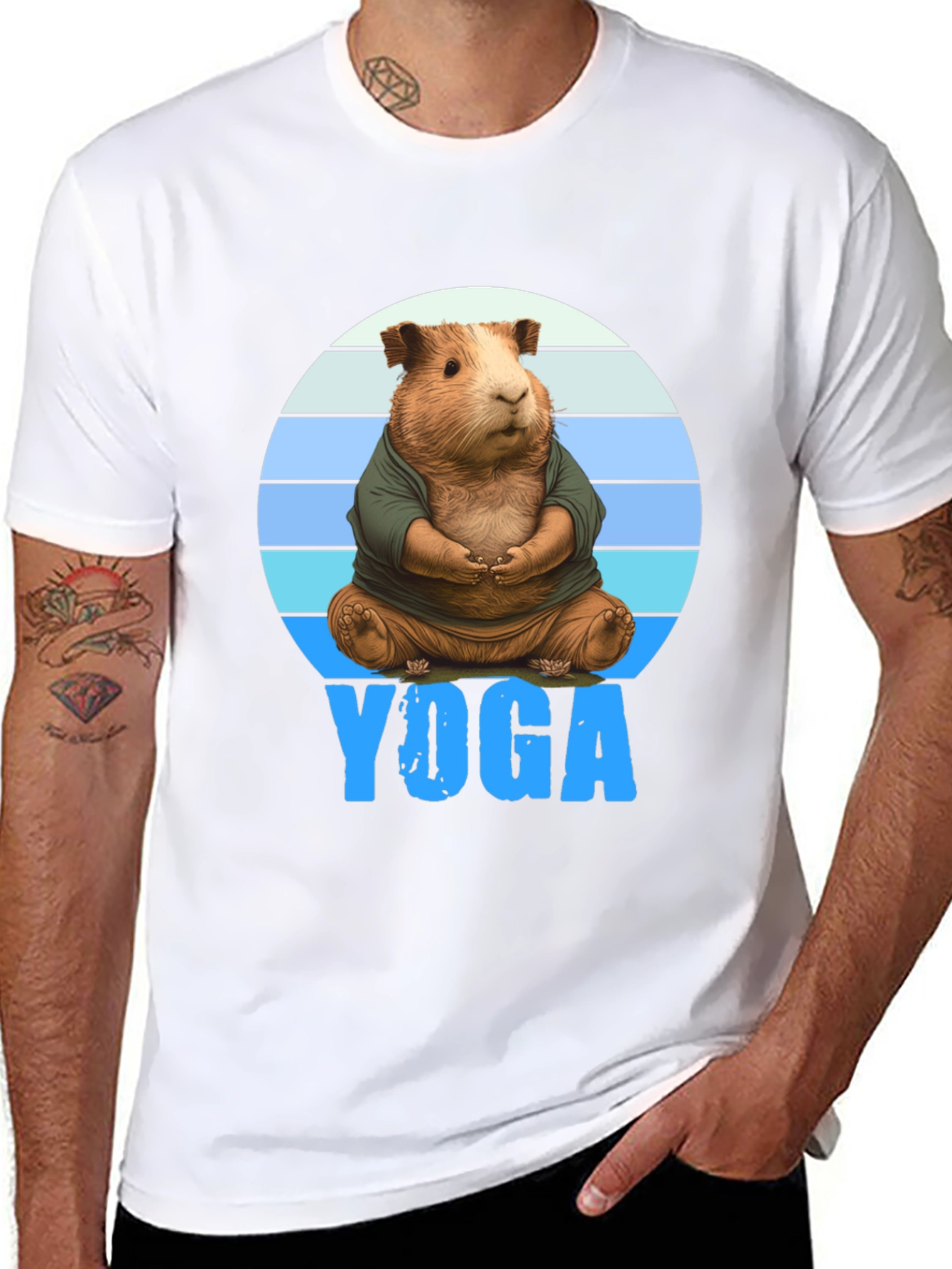 Yoga Guinea Pig Graphic T-Shirt