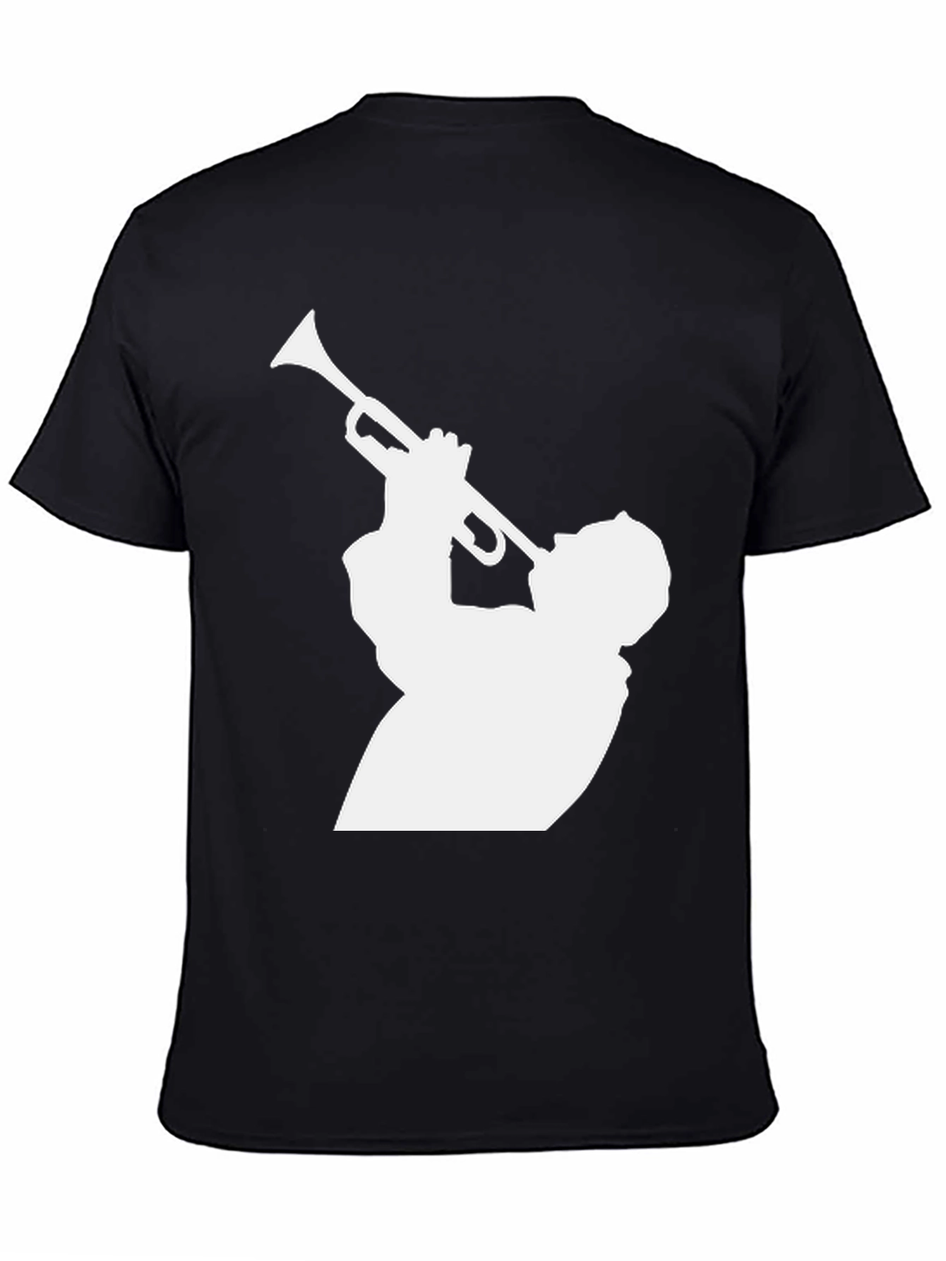 Jazz Trumpet Silhouette Black T-Shirt