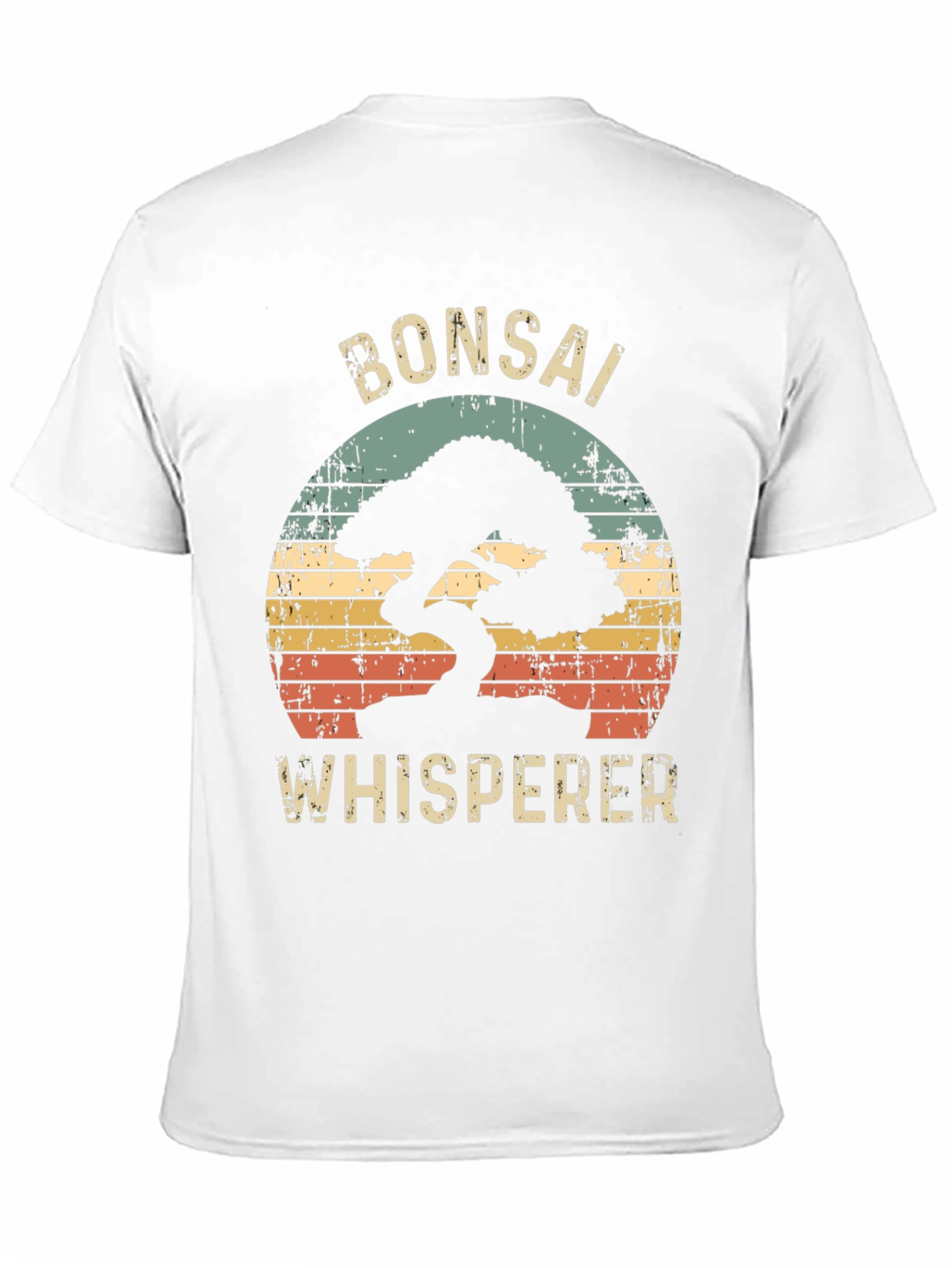 Bonsai Whisperer Graphic Tee - Retro Sunset Design