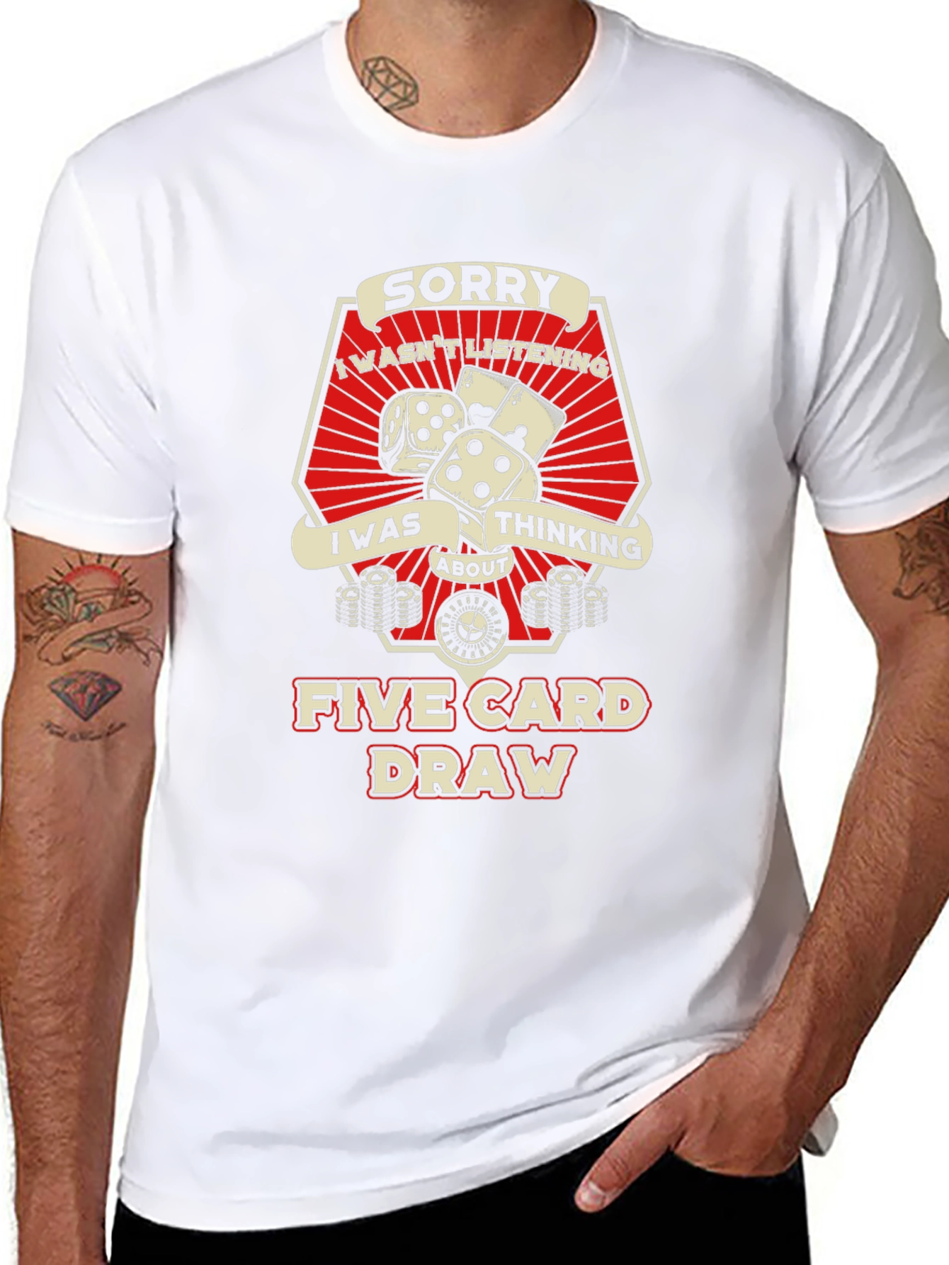 Sorry Five Card Draw Graphic T-Shirt