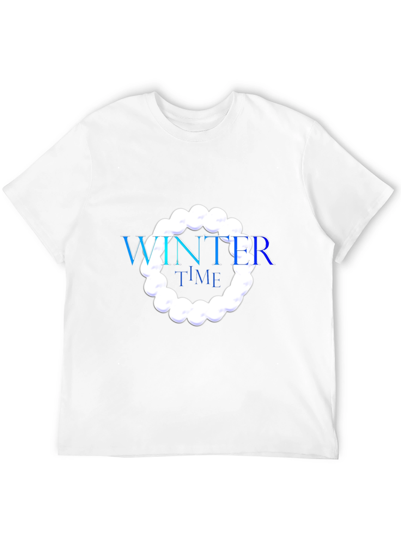 Winter Time Graphic Black T-Shirt
