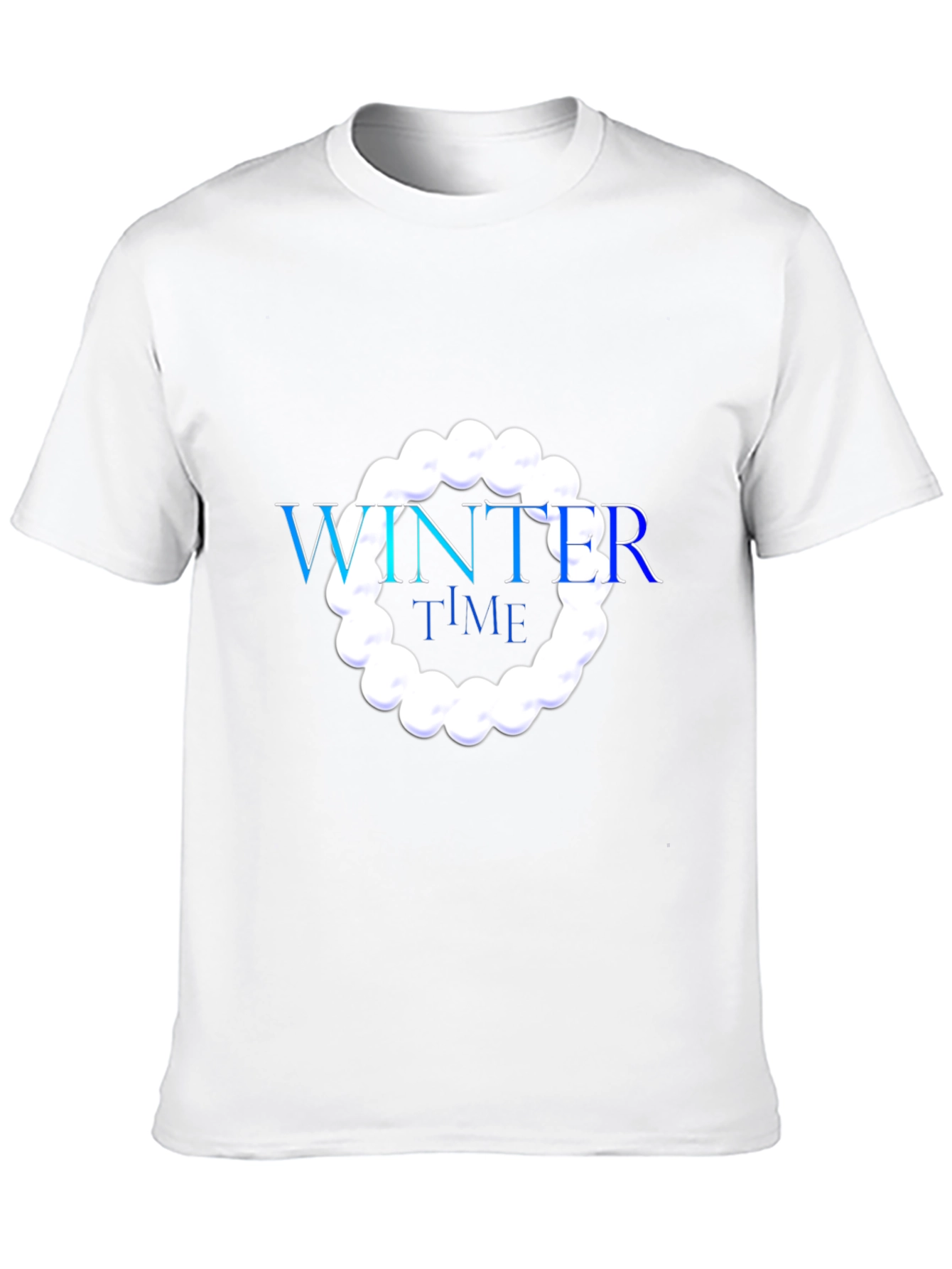 Winter Time Graphic Black T-Shirt