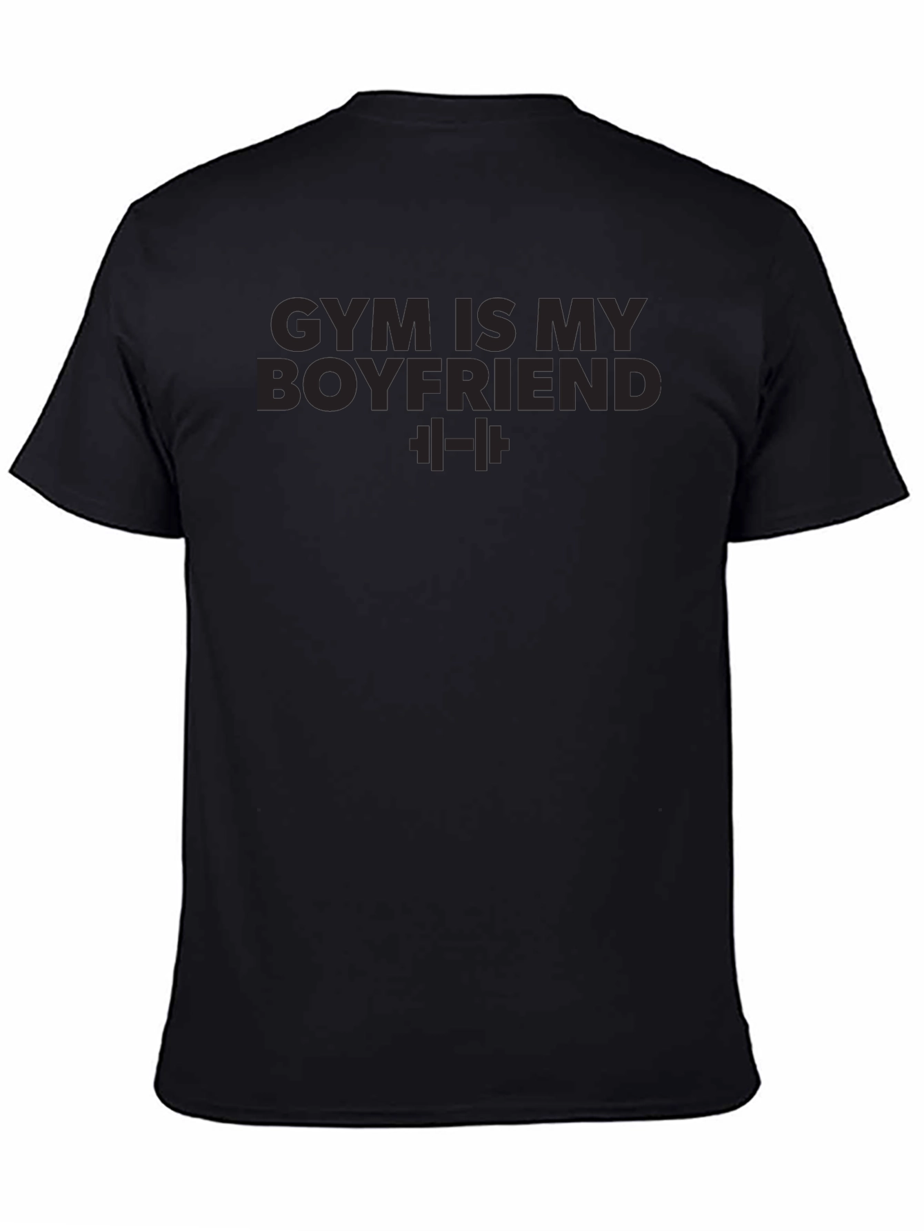 Gym Is My Boyfriend Black Graphic Tee