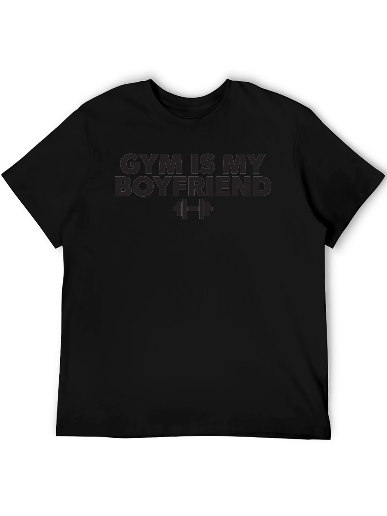 Gym Is My Boyfriend Black Graphic Tee