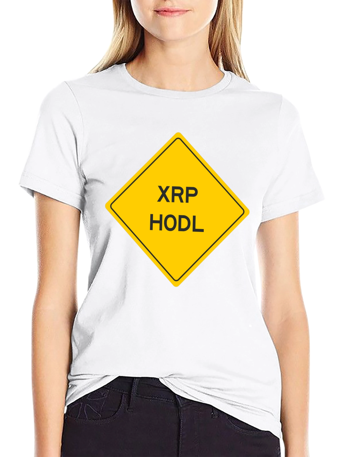 XRP HODL Crypto T-Shirt - Black Cotton Tee