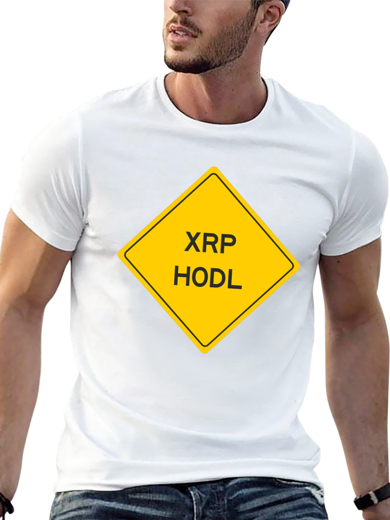 XRP HODL Crypto T-Shirt - Black Cotton Tee