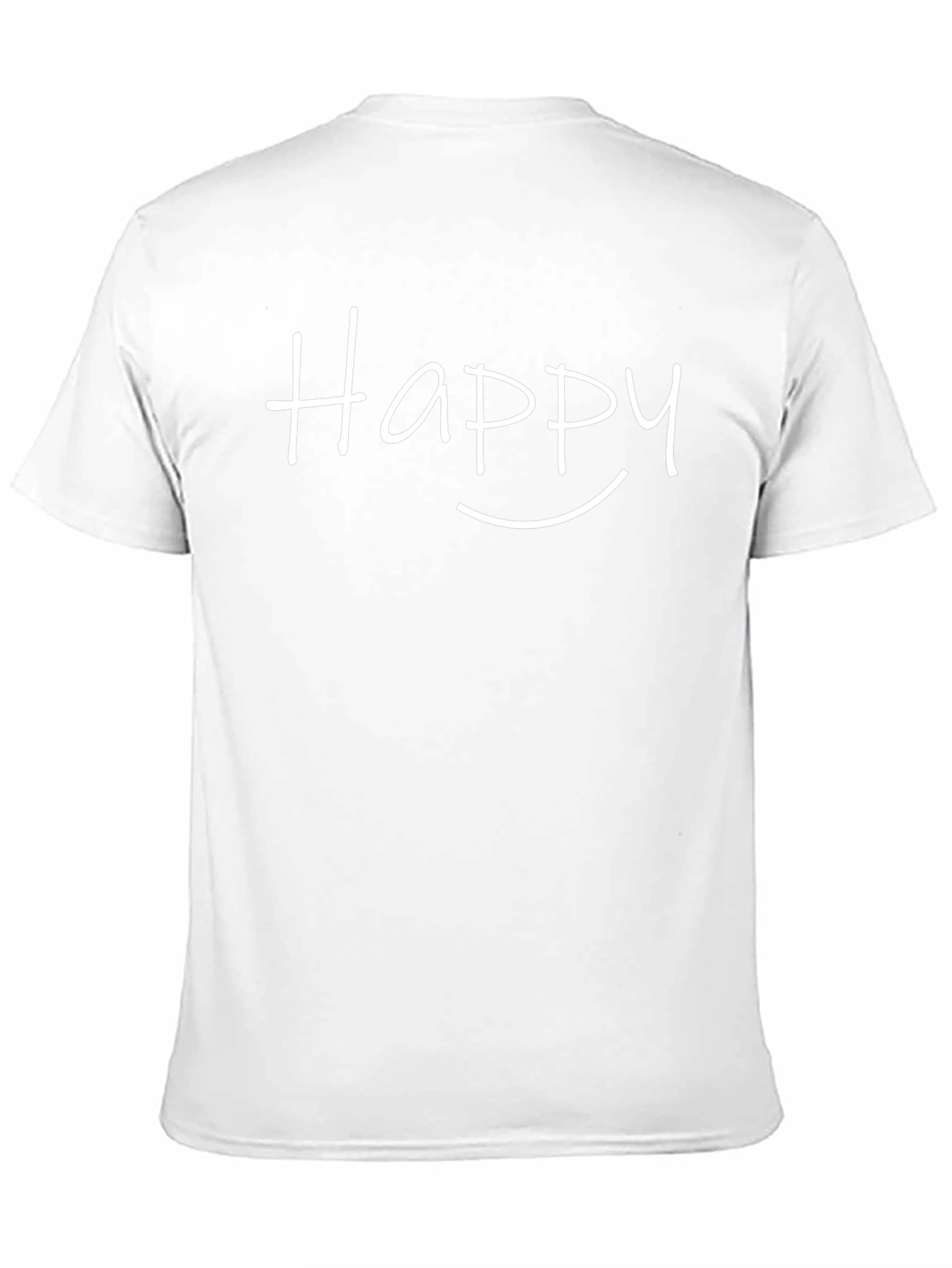 Happy Graphic Tee - Black Cotton Blend