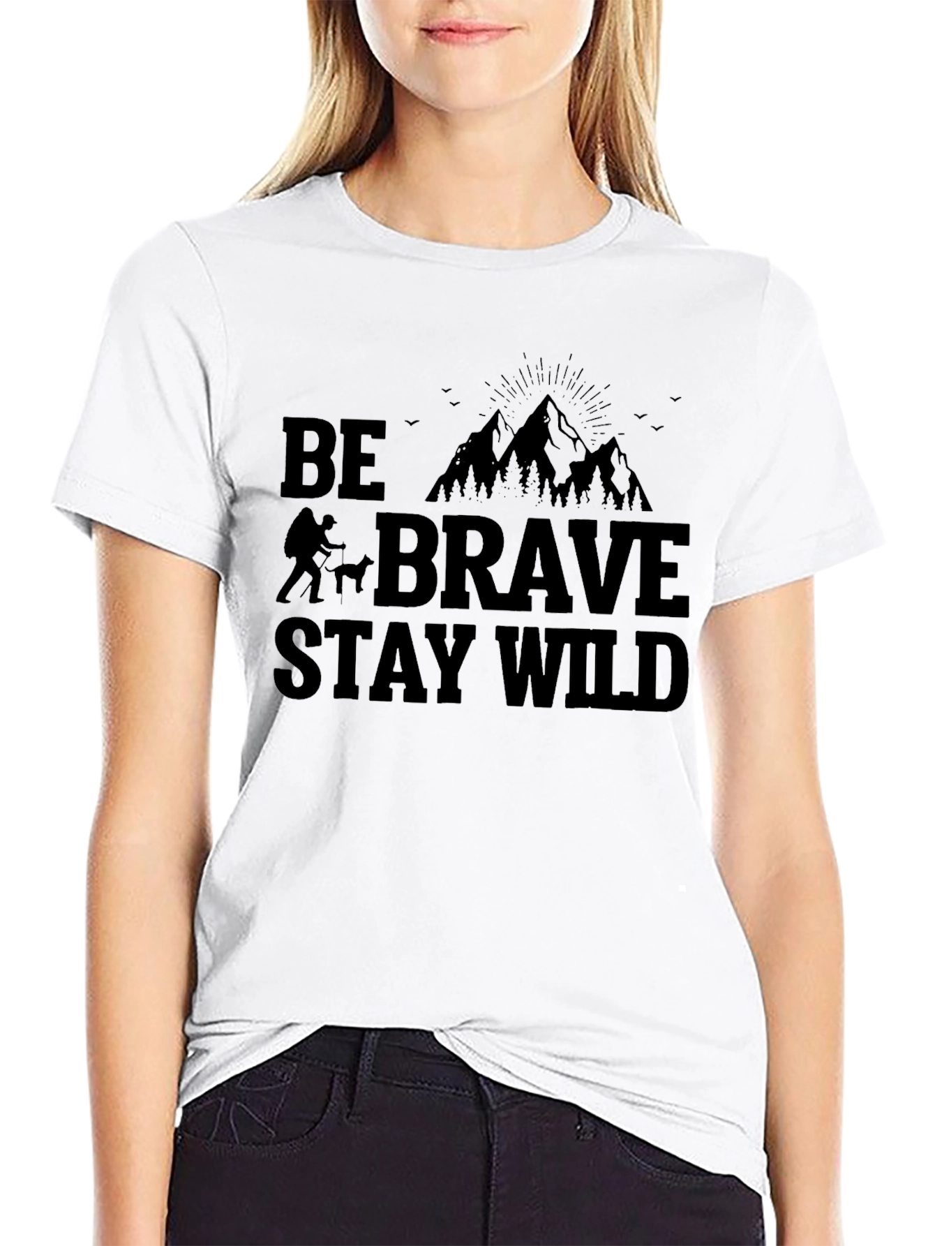 Be Brave Stay Wild Graphic Tee - Adventure Awaits
