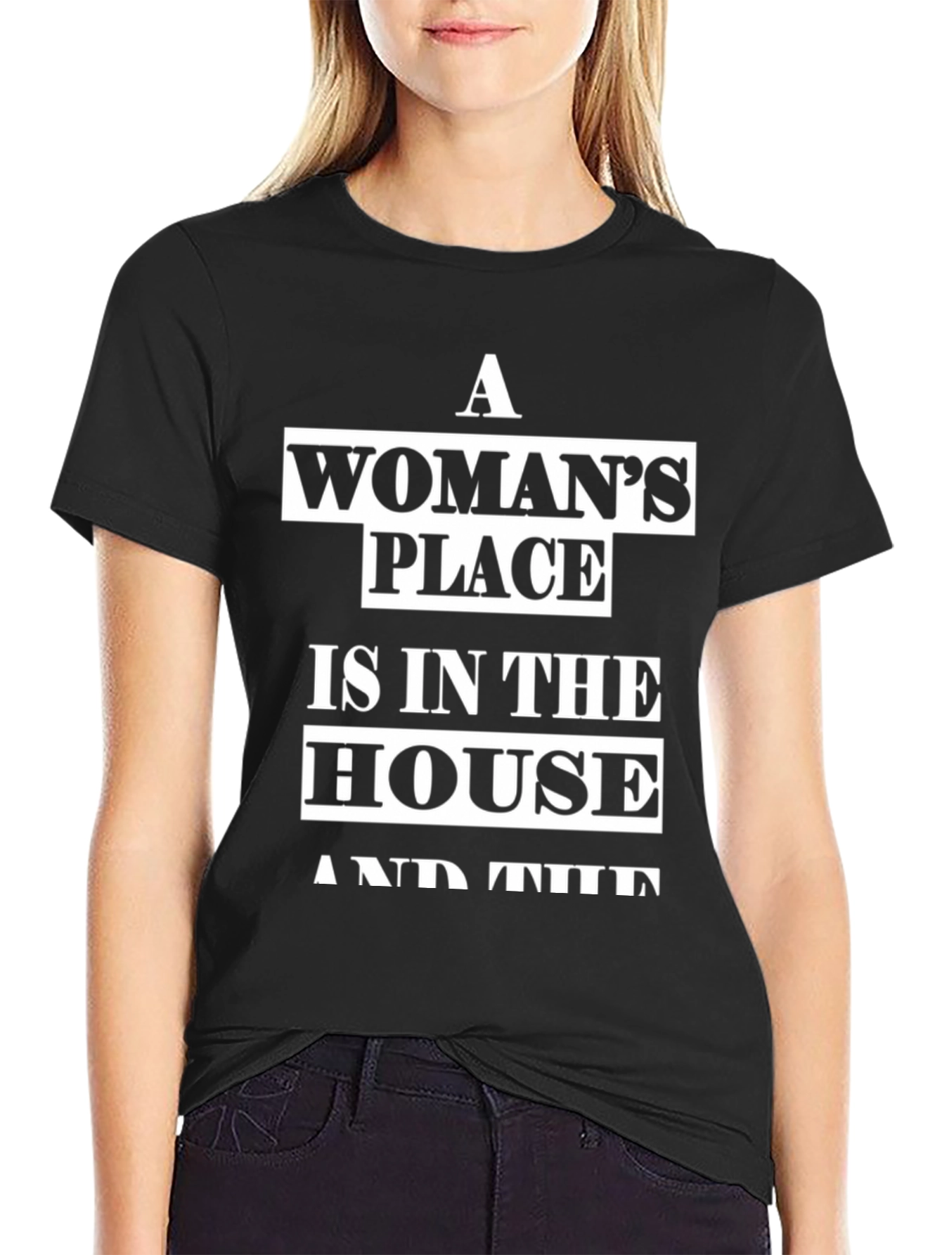 Empowered Womens Slogan Tee: House & Senate