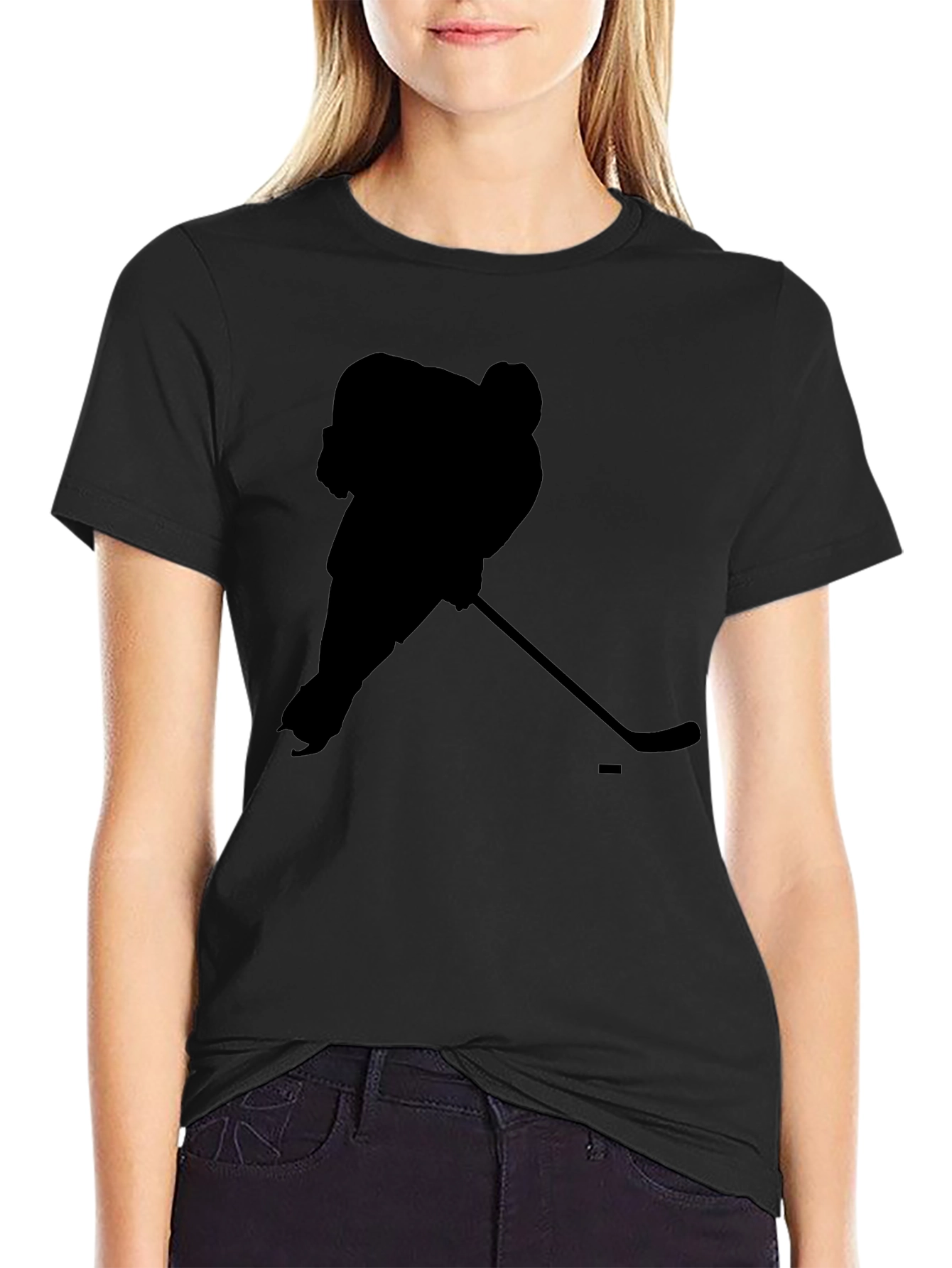 Hockey Silhouette Tee - Black