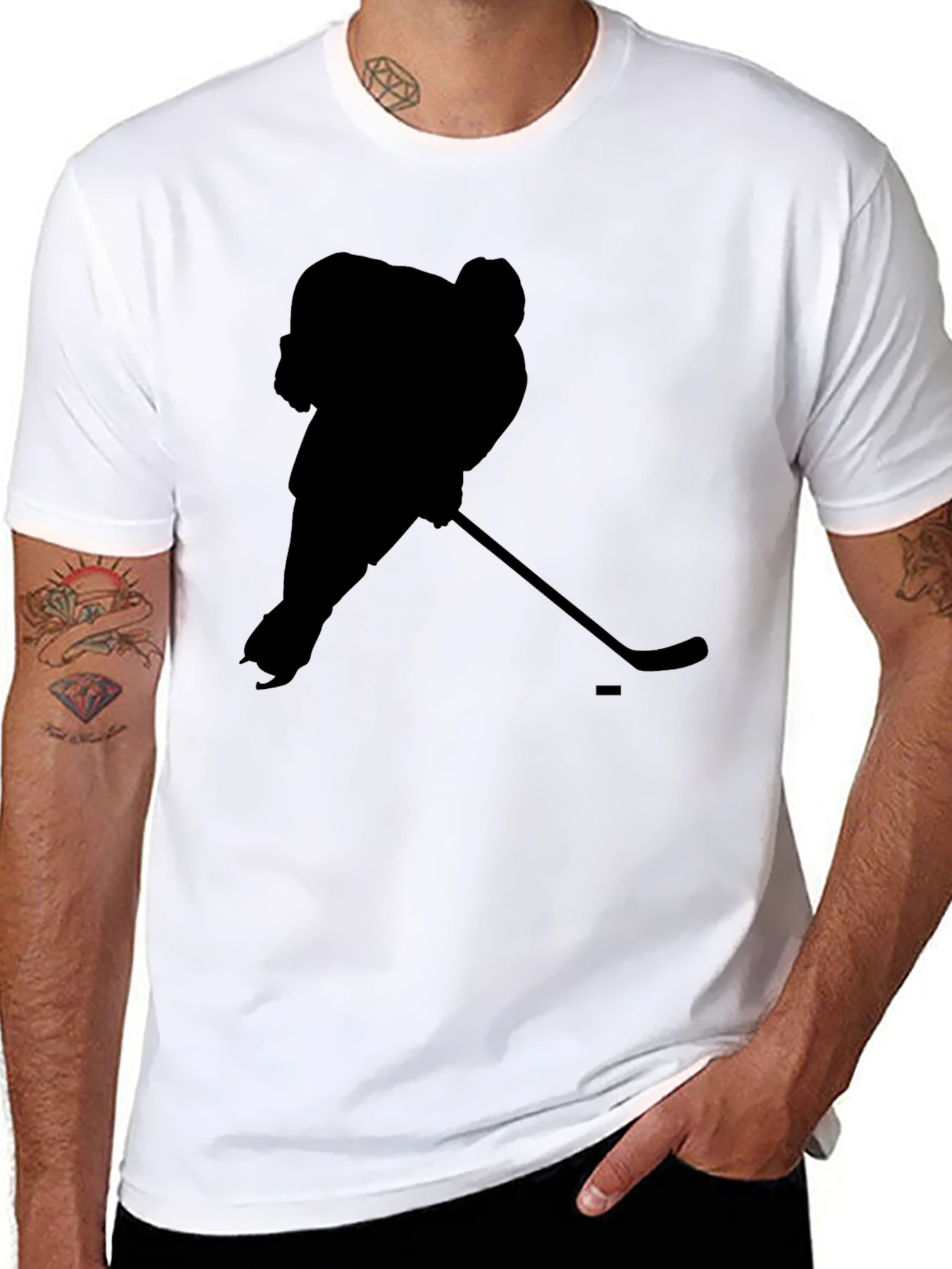 Hockey Silhouette Tee - Black