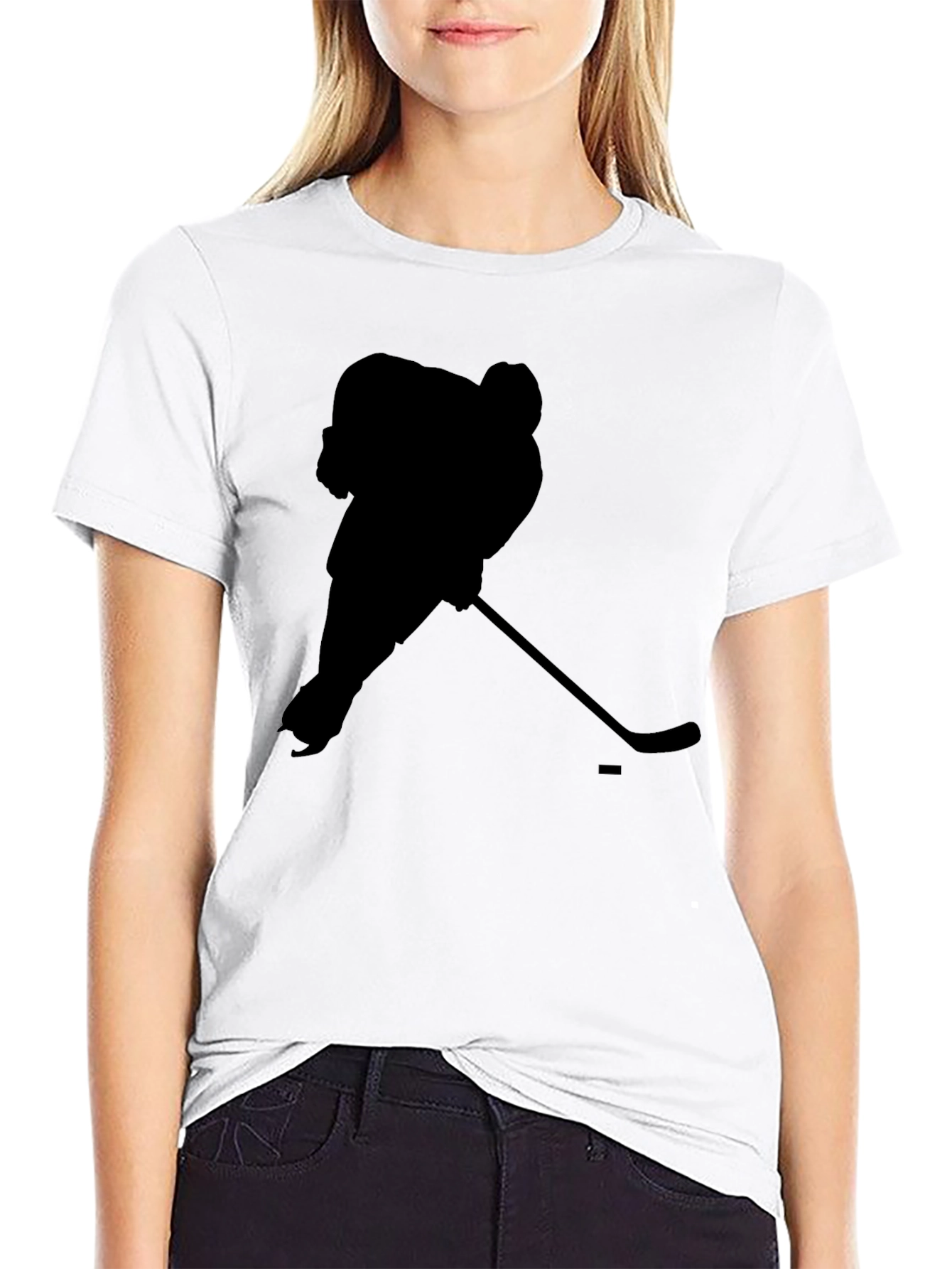 Hockey Silhouette Tee - Black