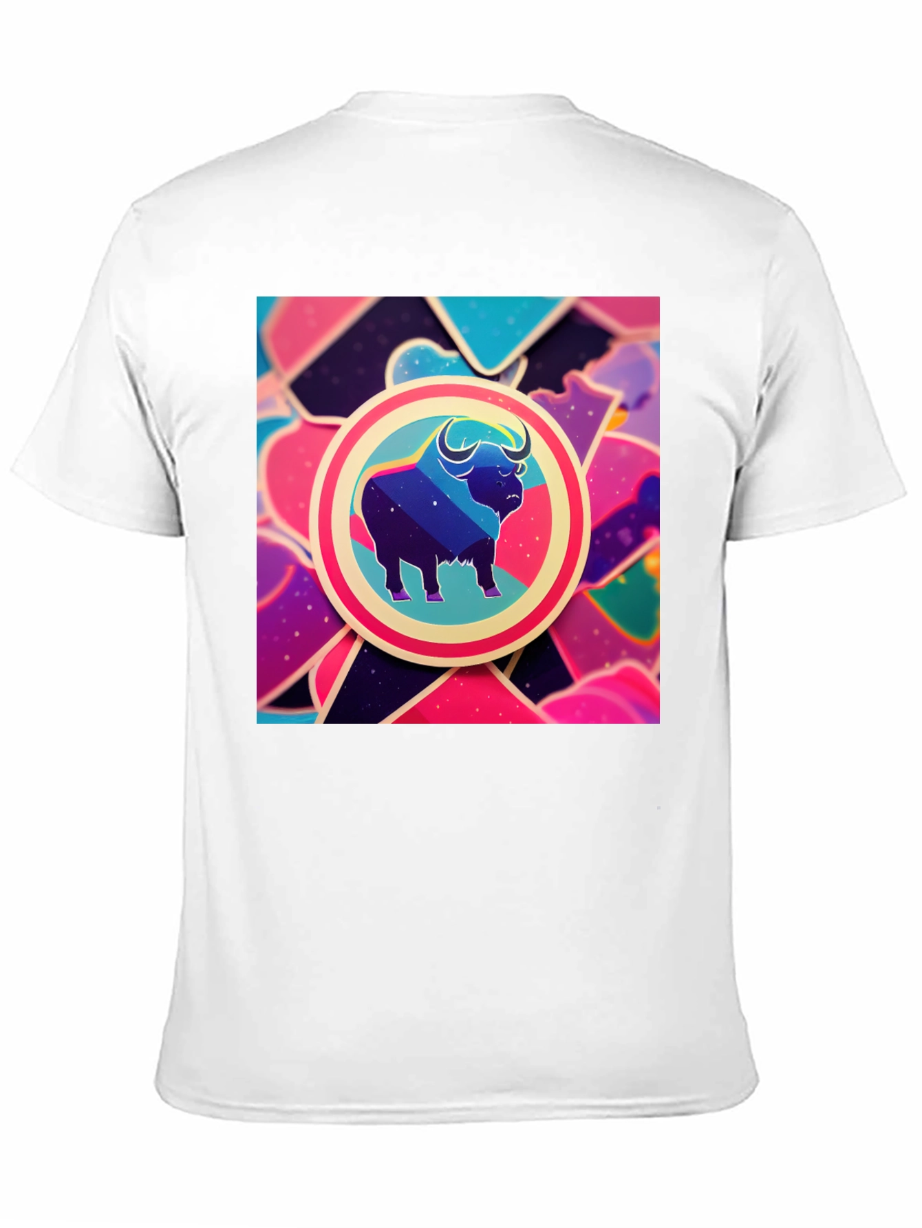 Galaxy Bull Graphic Tee - Trendy Mens Black T-Shirt