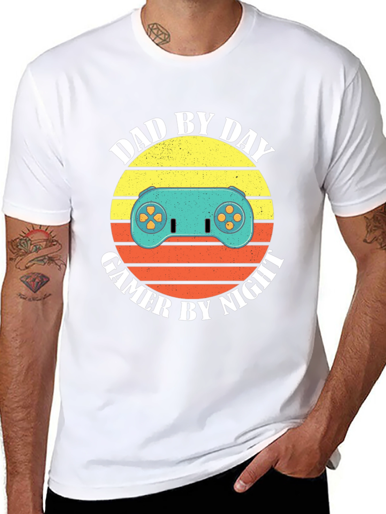 Dad by Day Gamer by Night Graphic Tee