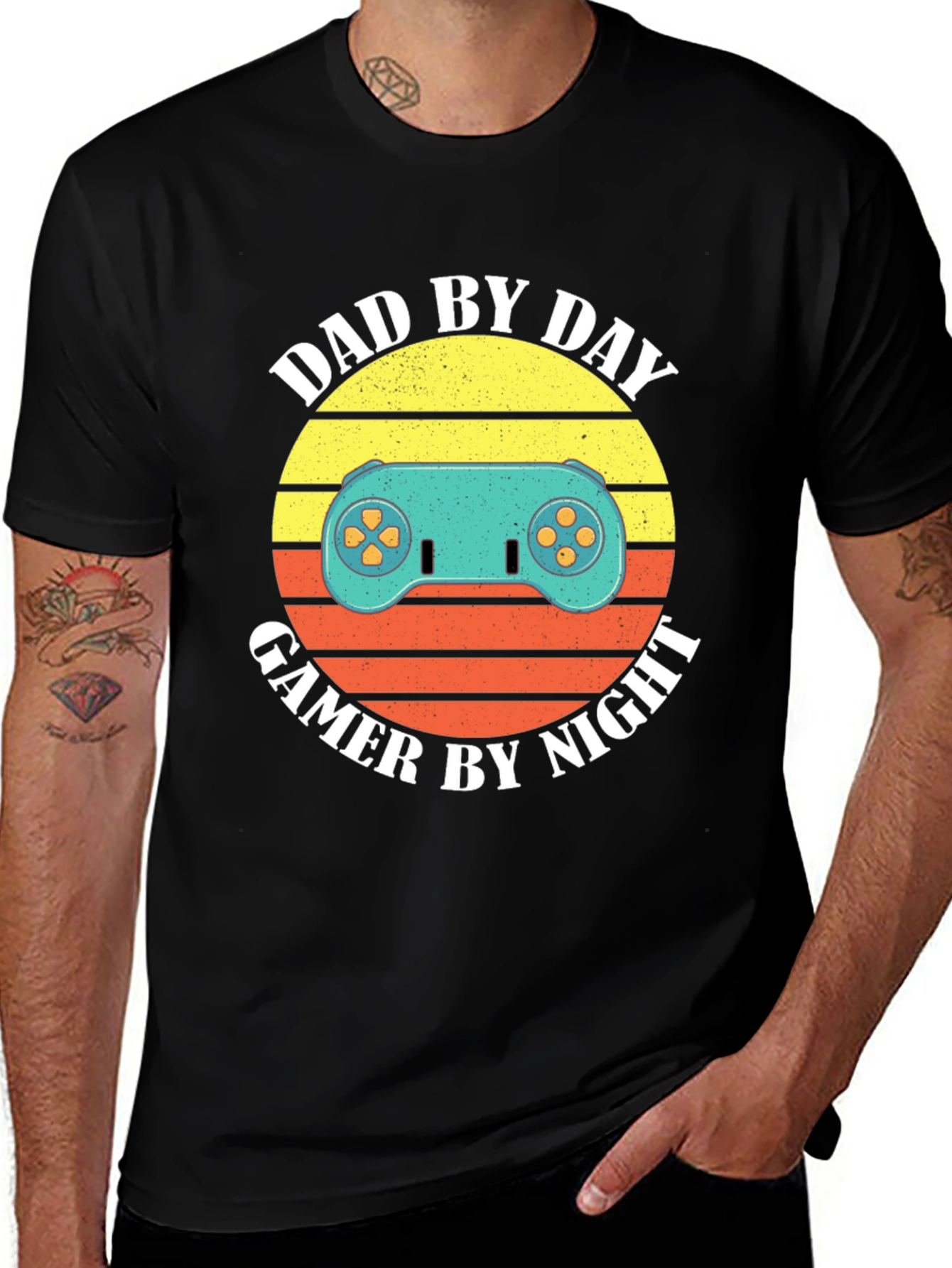 Dad by Day Gamer by Night Graphic Tee