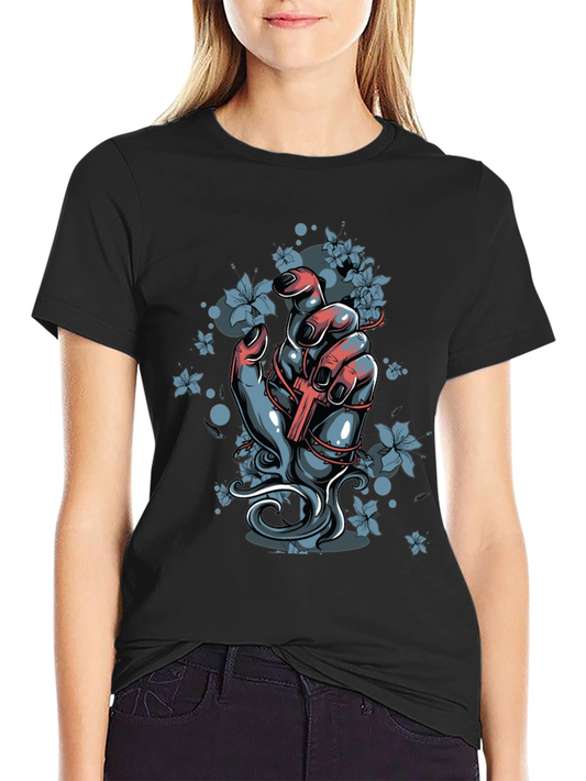 Hand & Cross Graphic Tee - Black