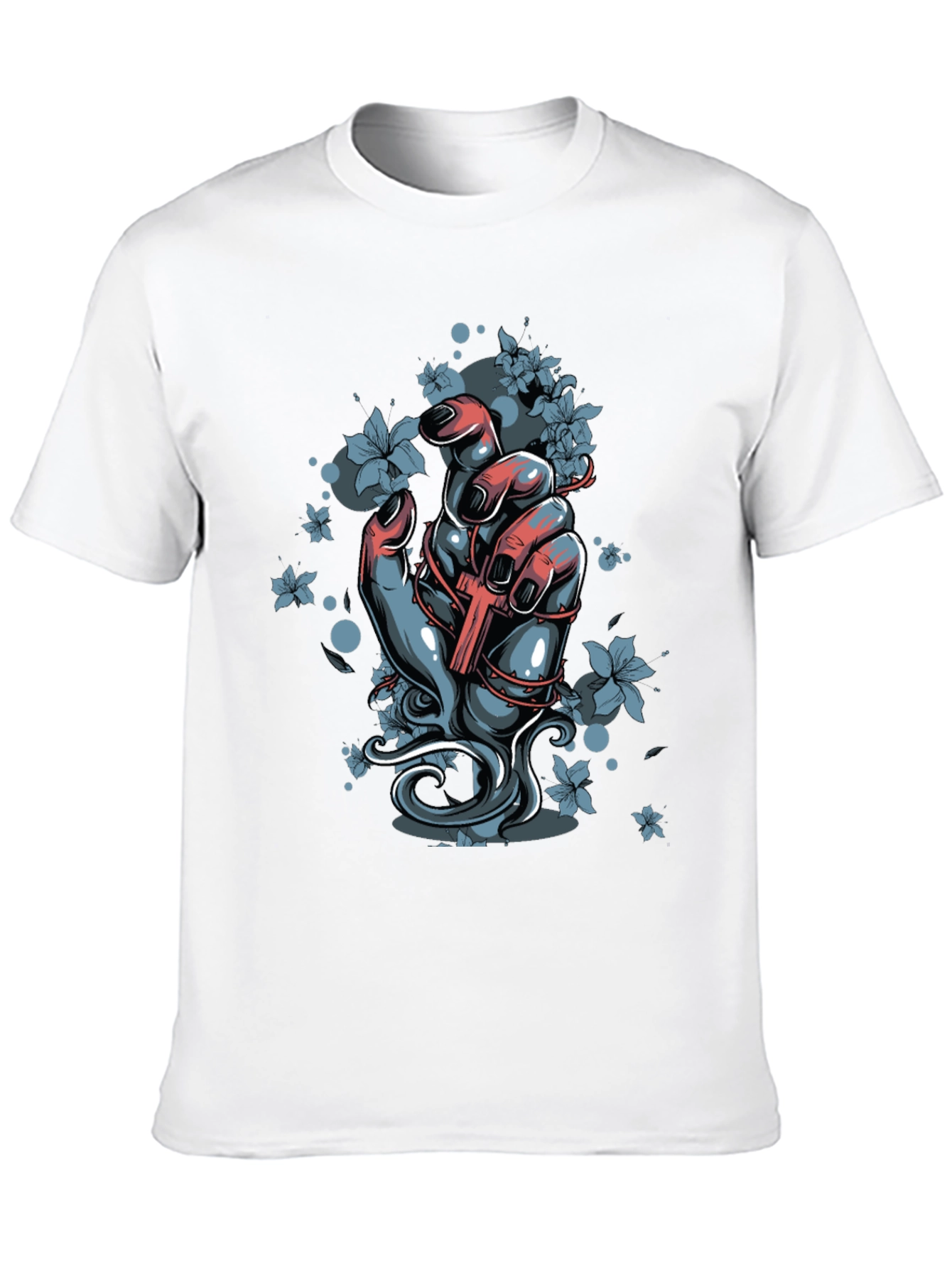 Hand & Cross Graphic Tee - Black