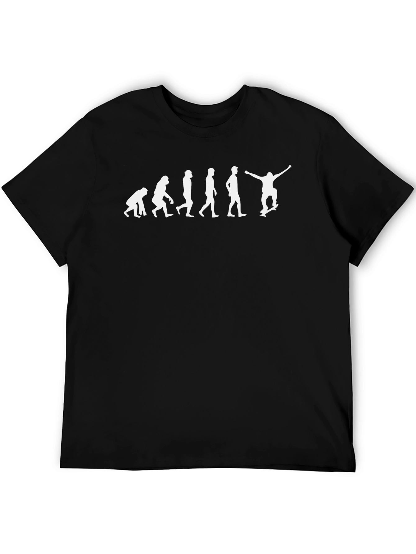 Evolution of Skateboarding Mens Black T-Shirt