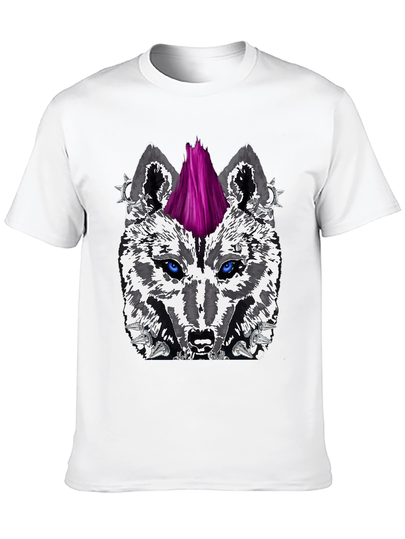 Wolf Punk Graphic Tee - Black