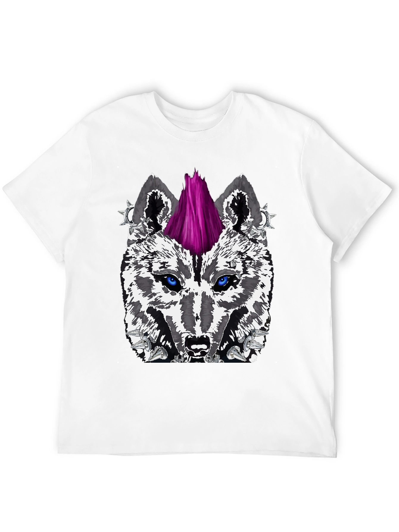 Wolf Punk Graphic Tee - Black